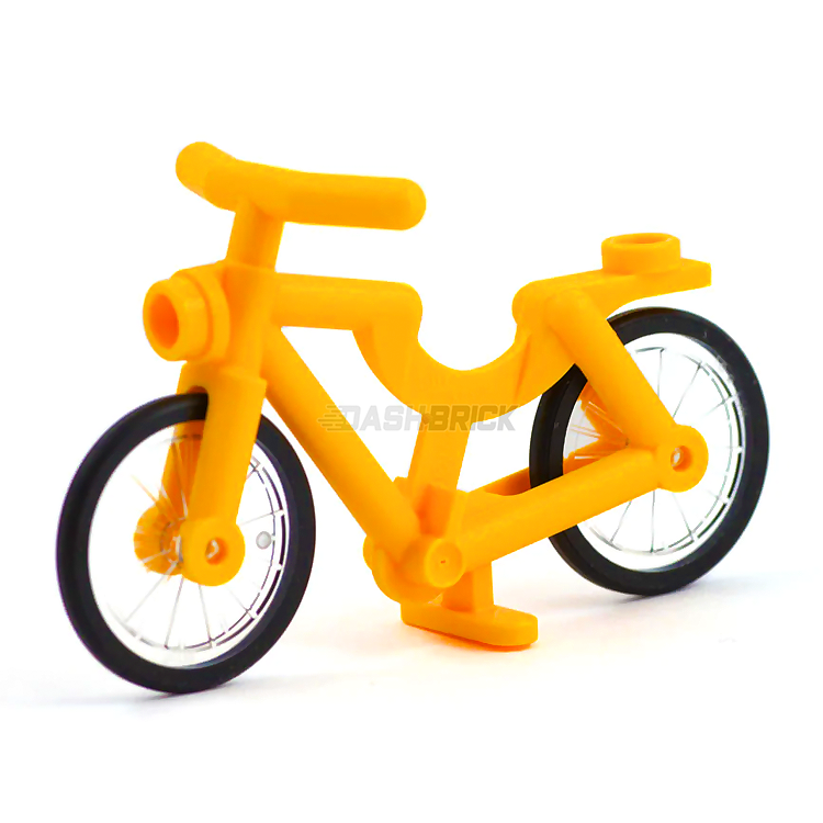 LEGO Minifigure Accessory - Bright Light Orange Bicycle for LEGO City & Toy Collections | Perfect for Kids' Playtime & LEGO Building Scenes