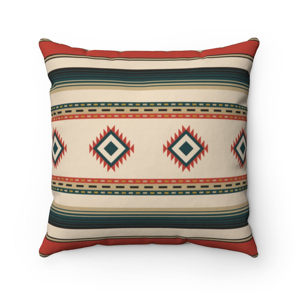 Teton Spirit Throw Pillow - Soft Spun Polyester Square Decorative Cushion for Sofa, Bed & Home Decor
