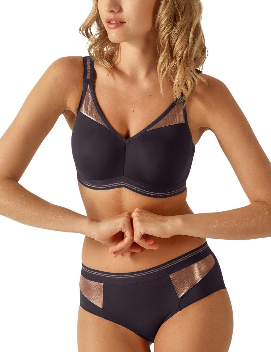 Empreinte Women's 07200 Initiale Spacer Foam Underwire Sports Bra - High Support Workout Bra for Running, Yoga & Gym - Moisture-Wicking & Breathable Activewear