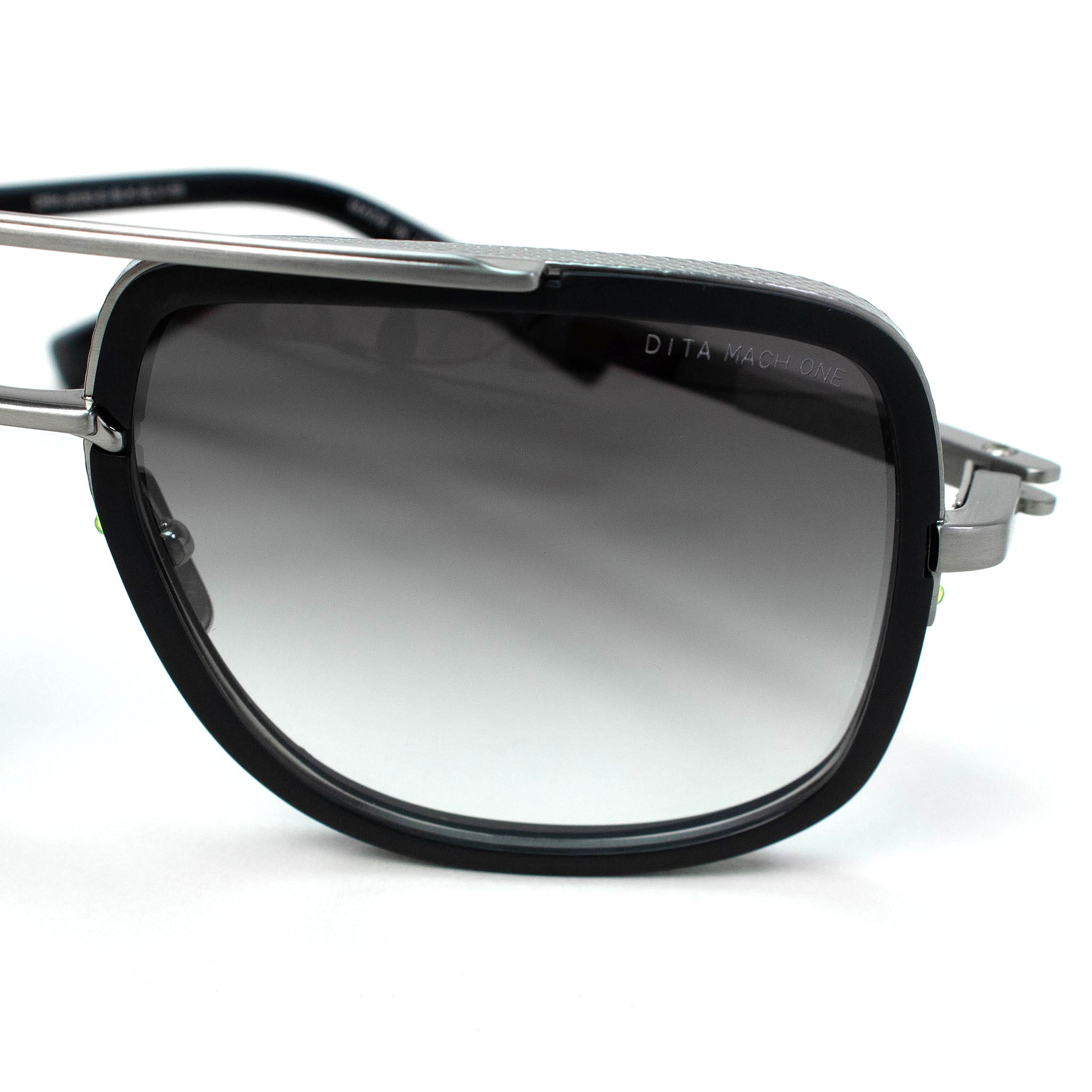 Dita DRX 2030 Mach One Black Silver Polarized Sunglasses for Men - Luxury Aviator Style with UV Protection - Perfect for Driving, Travel & Outdoor Activities