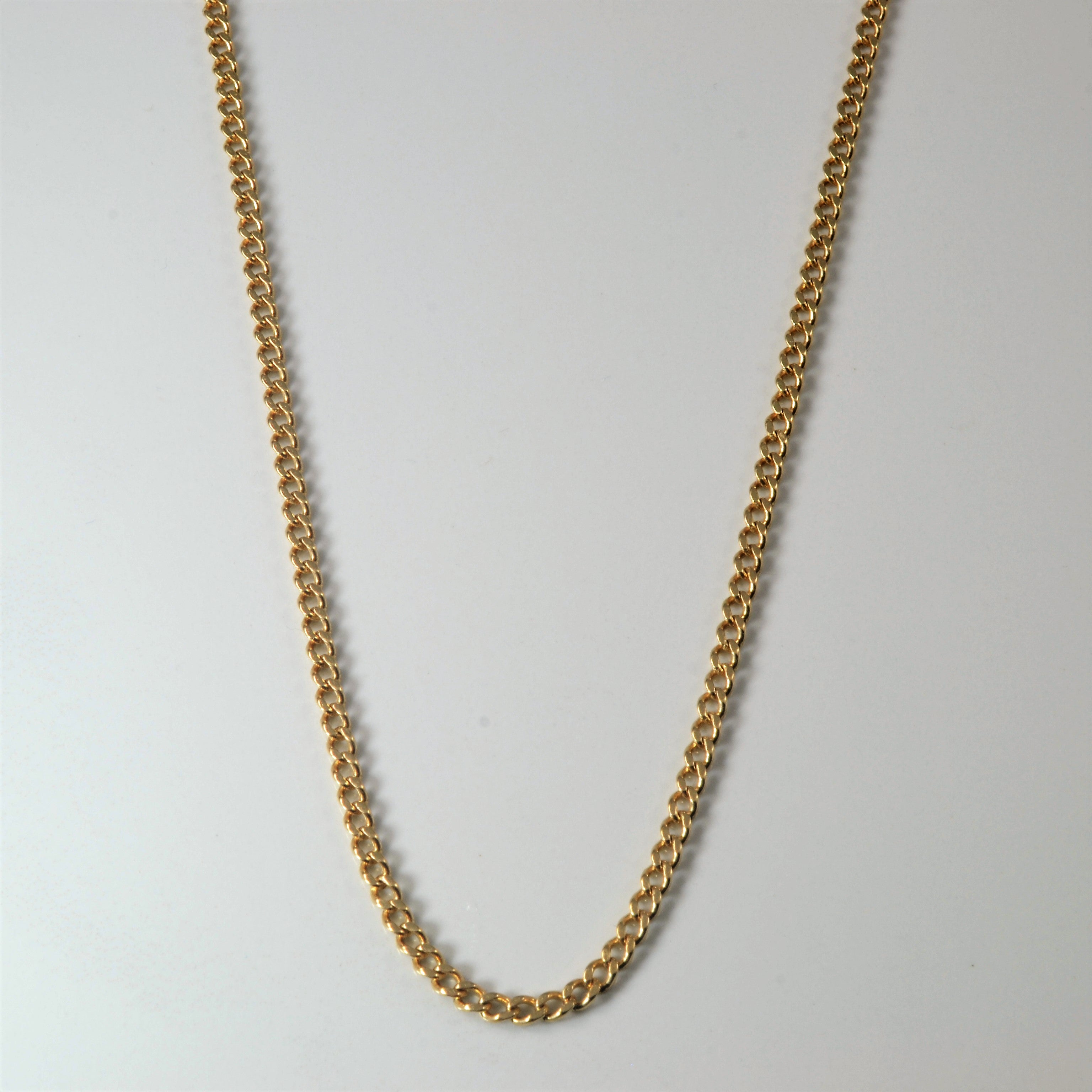 10K Yellow Gold Curb Chain Necklace 24 Inch - Classic Durable Jewelry for Men & Women - Perfect for Everyday Wear, Gifts & Special Occasions