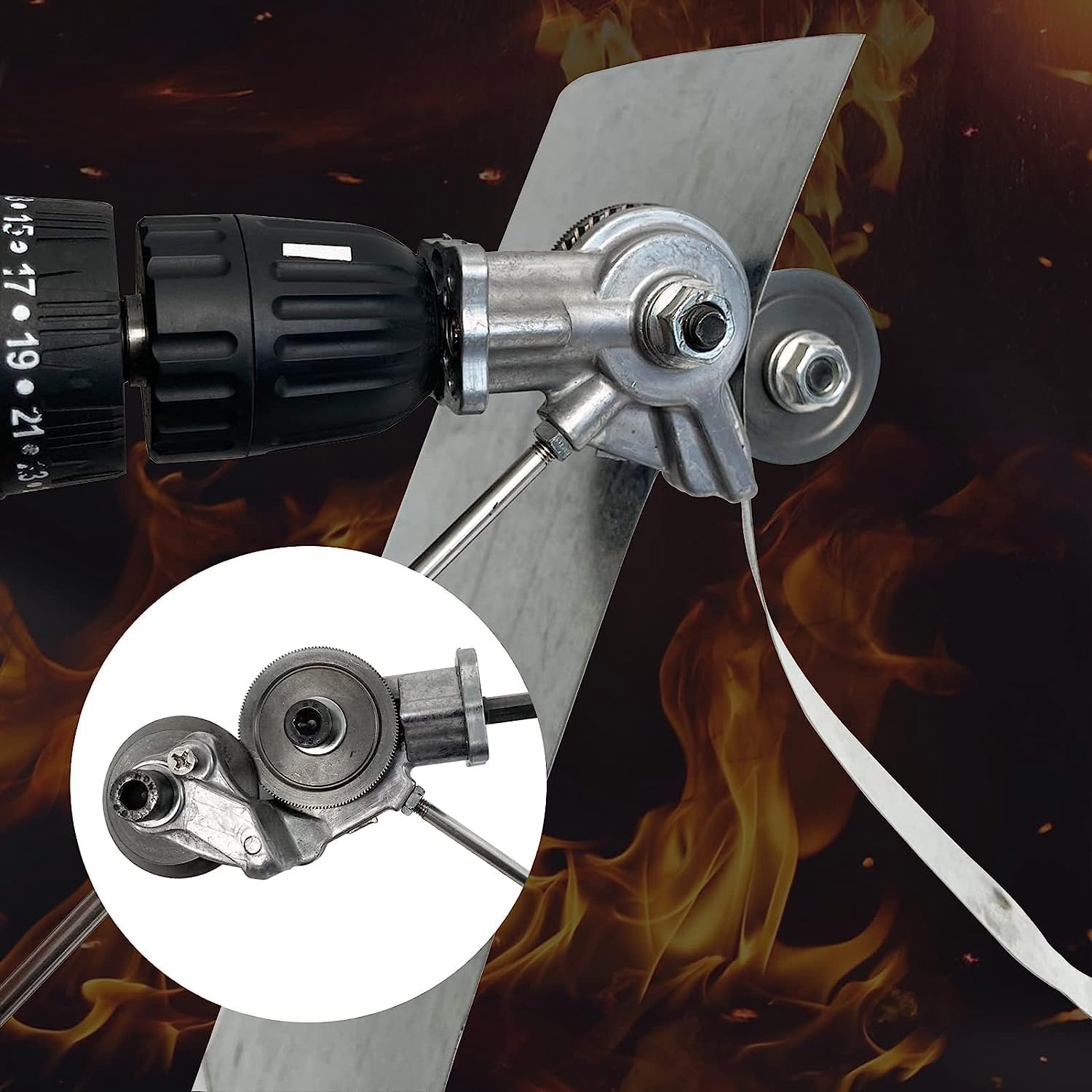 HELLARO Electric Drill Plate Cutter Attachment - Metal Nibbler Drill Bit for Cutting Sheet Metal, Steel, Aluminum | Compatible with Most Electric Drills | Perfect for DIY Projects, Metal Fabrication, and Home Repairs