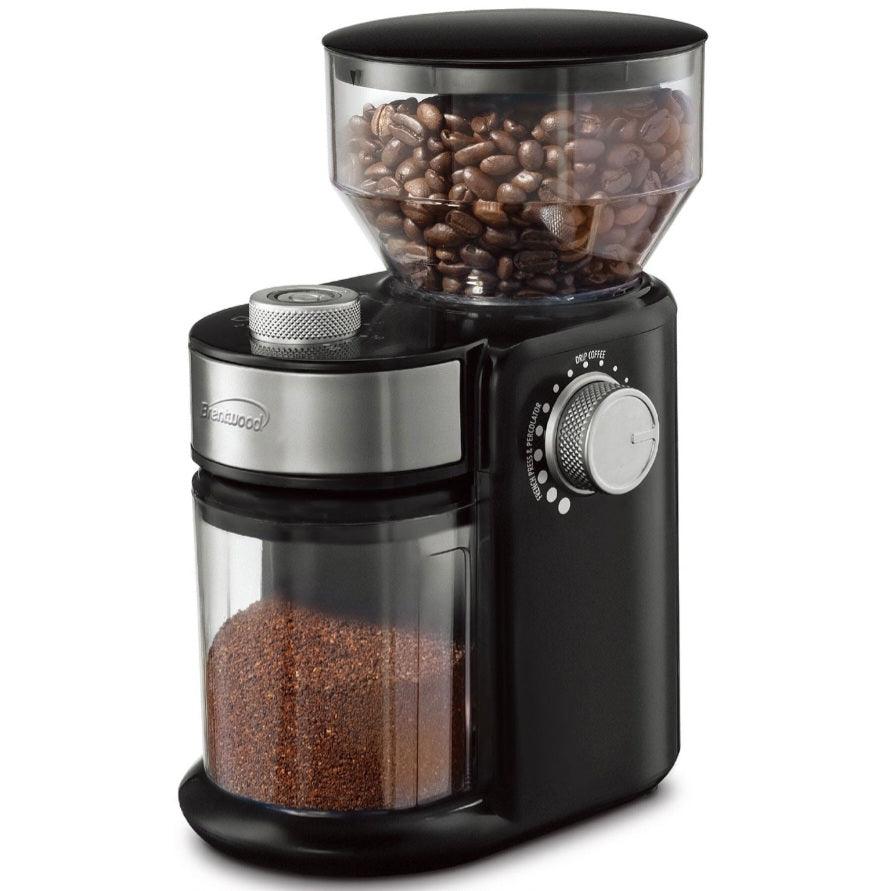 Premium Brentwood Automatic Burr Mill Coffee Grinder - Fresh Ground Coffee for Espresso, French Press & Drip Brewing - Perfect for Home, Office & Coffee Shops