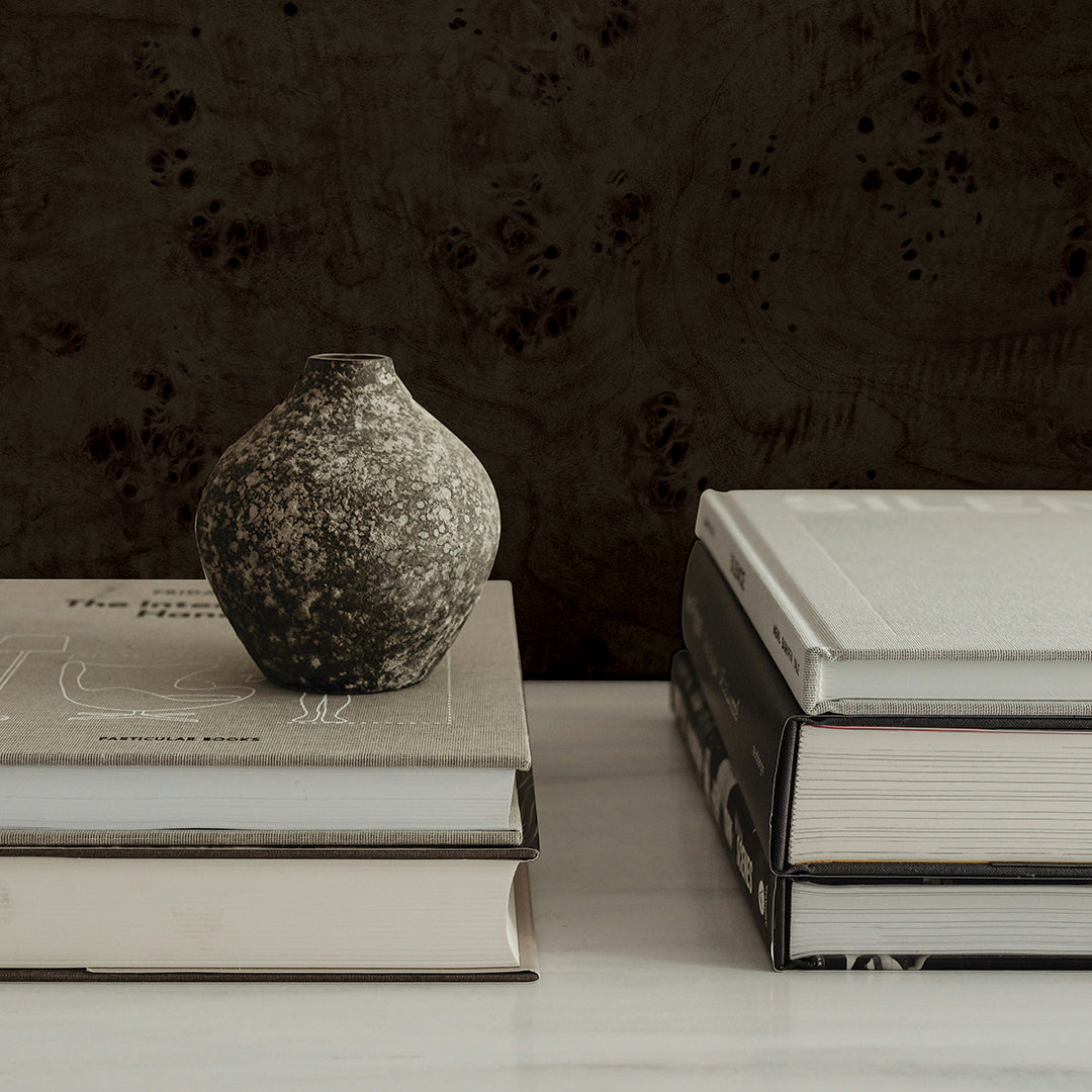 Modern Burl Peel and Stick Wallpaper - Self-Adhesive Removable Wall Covering by Jeremiah Brent - Perfect for Bedroom, Living Room & Home Office Decor