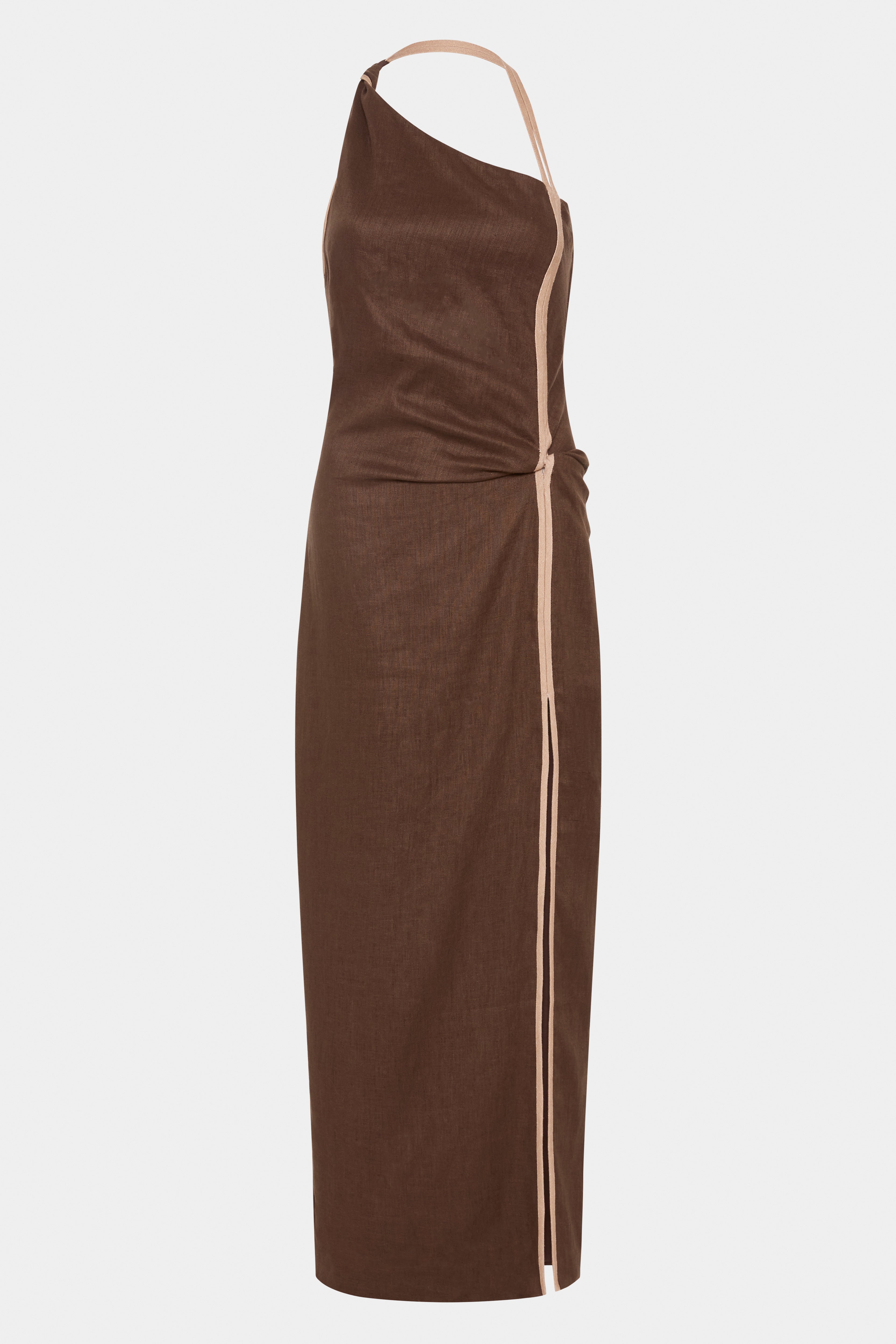 Affogato Asymmetric Dress for Women - Elegant Flowy Midi Dress with Unique Asymmetrical Hem | Perfect for Date Night, Cocktail Parties & Special Occasions