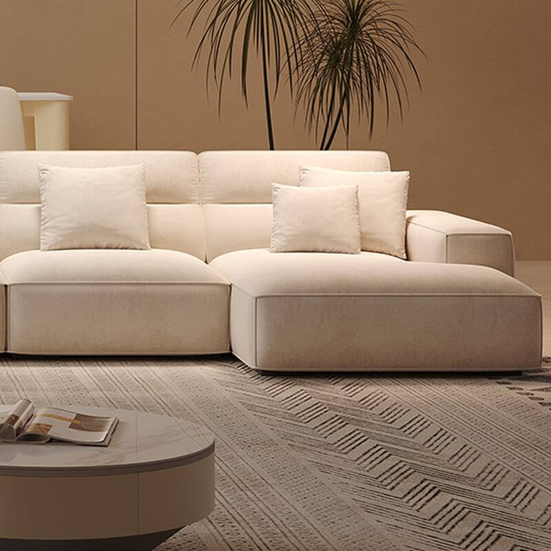 L-Shaped Right-Hand Facing Reclining Sofa with Concealed Support - Modern Sectional Couch for Living Room, Home Theater & Family Parlor Relaxation