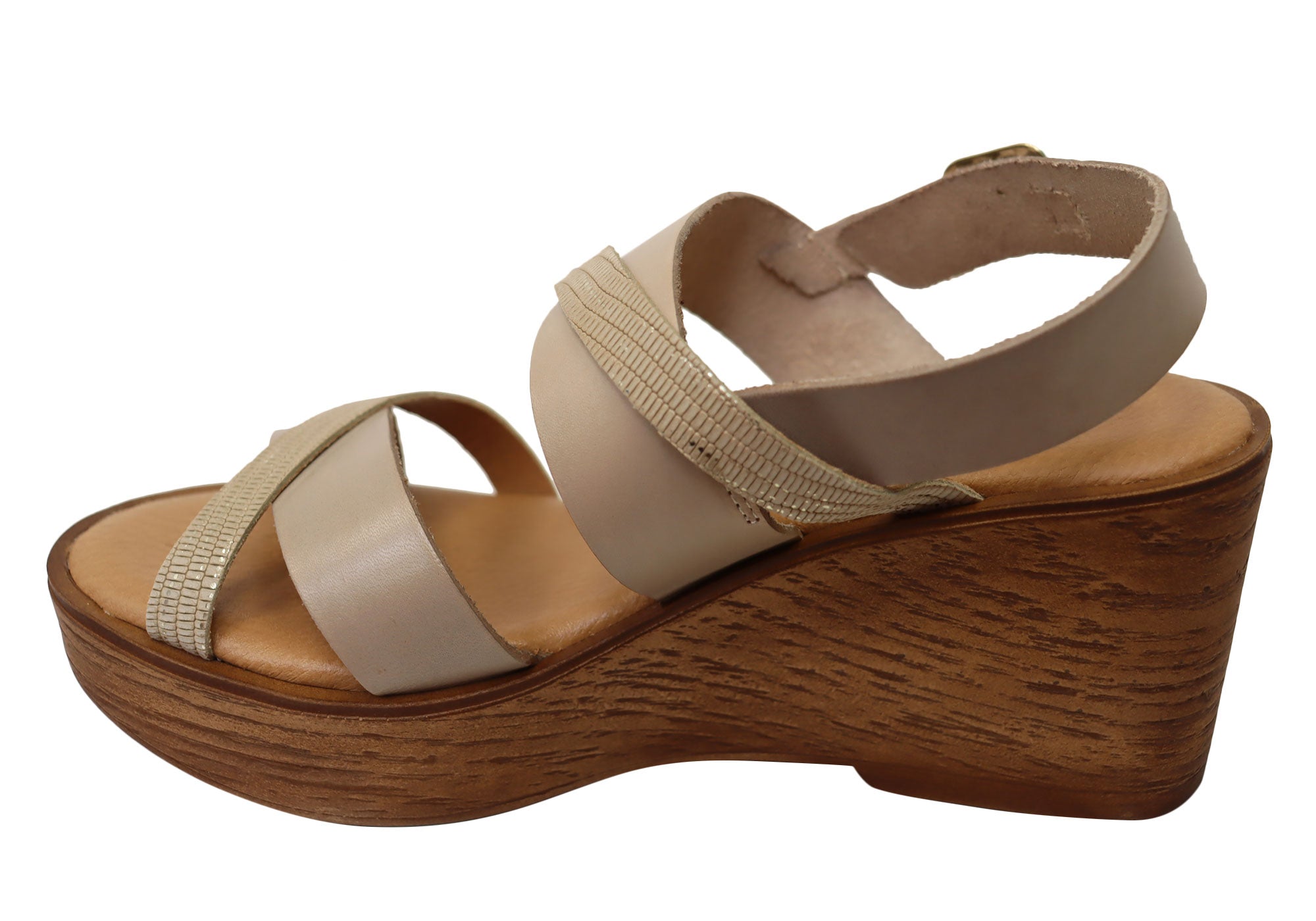 Lola Canales Brooke Women's Spanish Leather Wedge Sandals - Comfortable & Stylish for Summer, Beach, and Casual Outings