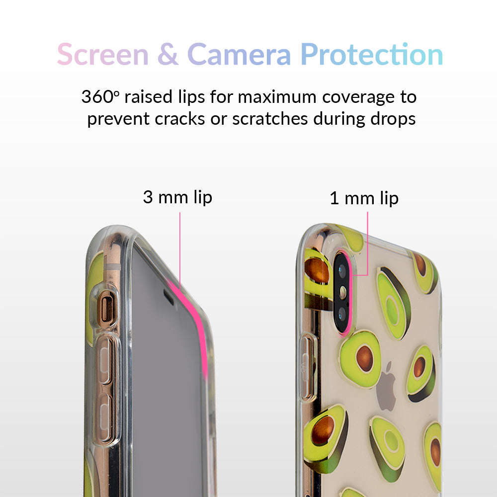 Premium Clear iPhone Case with Avocado Design - Slim Protective Cover for iPhone 12/13/14/15 Pro Max - Cute Eco-Friendly Phone Case for Women & Girls - Perfect for Everyday Use, Travel & Gifting