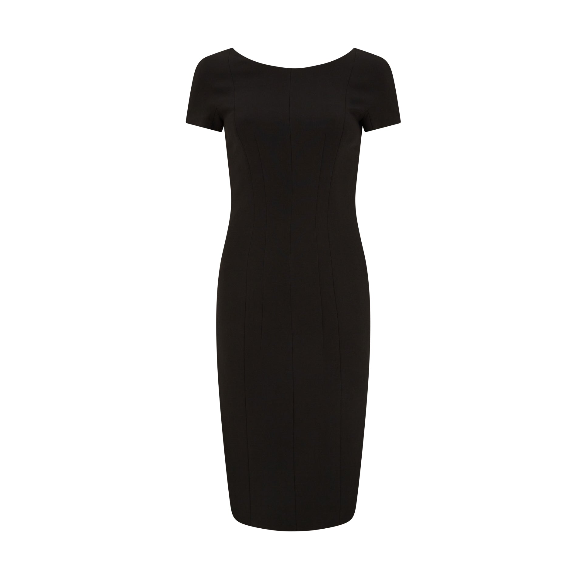 Elegant Black Tailored Dress for Women - Perfect for Office, Cocktail Parties & Evening Events