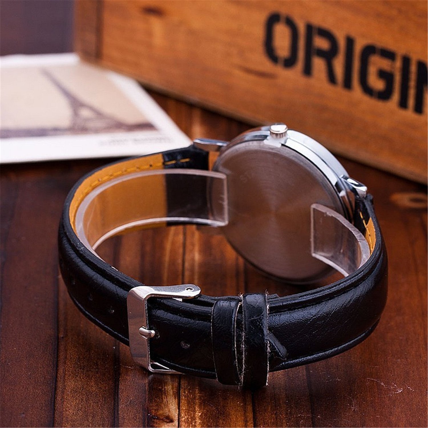 Stylish Unisex Math Formula Equation Dial Leather Quartz Watch for Students & Professionals - Perfect for School, Office & Casual Wear (Black)