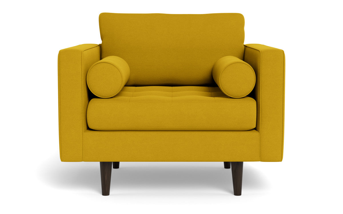Stylish Ladybird 42 Arm Chair - Modern Accent Chair for Living Room, Bedroom & Office - Comfortable Upholstered Lounge Chair with Wooden Legs - Perfect for Reading Nook, Cozy Corner or Home Decor