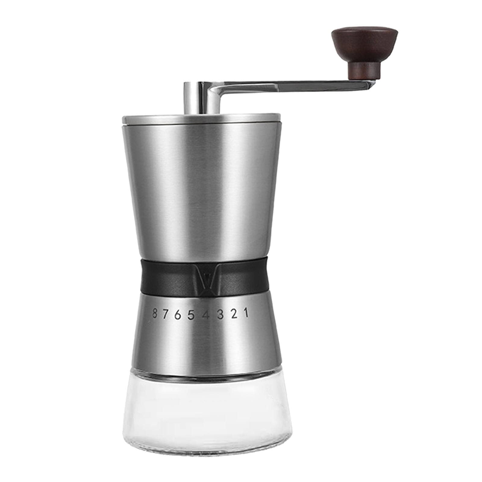 Premium Baoblaze Manual Coffee Grinder - 8 Adjustable Grind Settings, Portable Hand Crank Mill for Espresso, French Press & Pour Over | Perfect for Camping, Travel & Home Brewing