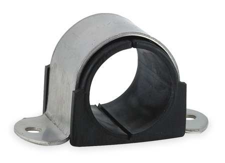 106M114 Electro-Galvanized Cushion Clamp for 6 Inch Pipe - Omega Series | Heavy-Duty Pipe Support for Plumbing, HVAC & Industrial Applications
