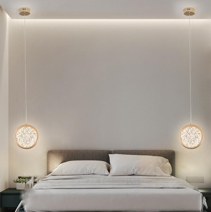Modern LED Luxury Disc Pendant Light - Stylish Ceiling Lighting for Living Room, Bedroom & Dining Room