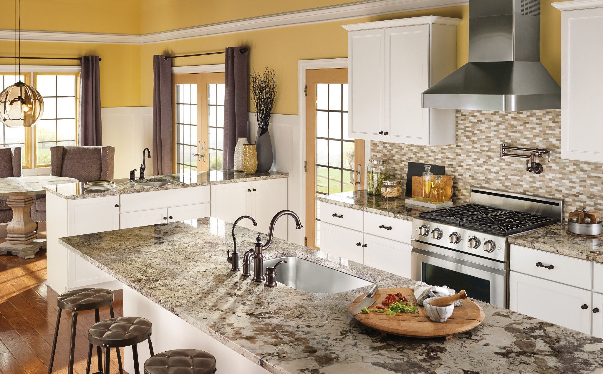 MOEN® Traditional Pot Filler Faucet in Oil Rubbed Bronze - Perfect for Kitchen Sink, Stove & Cooking Area