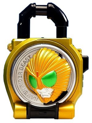 Bandai Kamen Rider Gaim DX Sound Lock Seed Series - 2 Beast Lock Seed with Sound Effects | Collectible Action Figure Accessory for Fans | Perfect for Cosplay, Display & Role-Playing Scenes