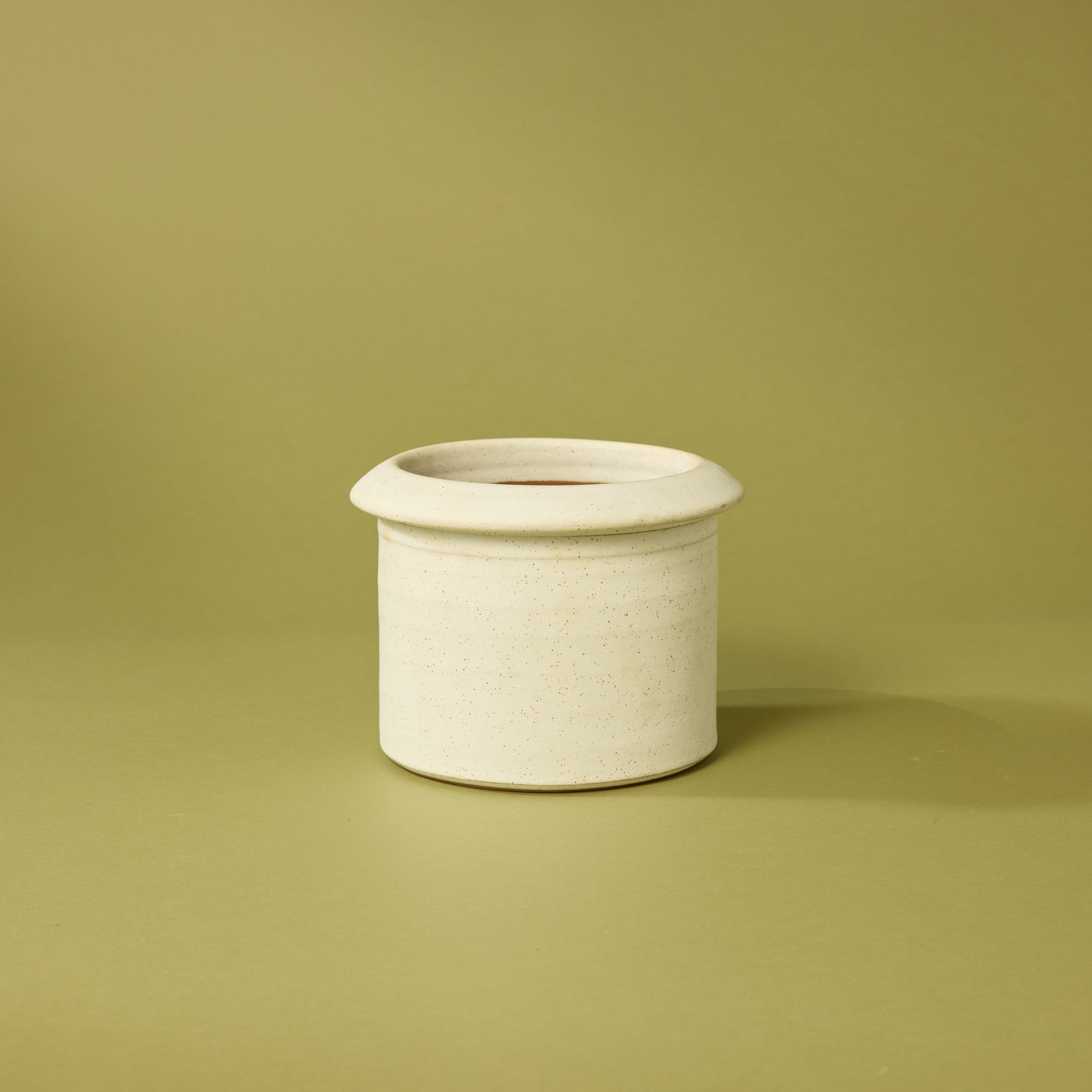 Van Ness Pot | 16cm Cream Ceramic Flower Planter - Perfect for Indoor Plants, Succulents, and Home Decor