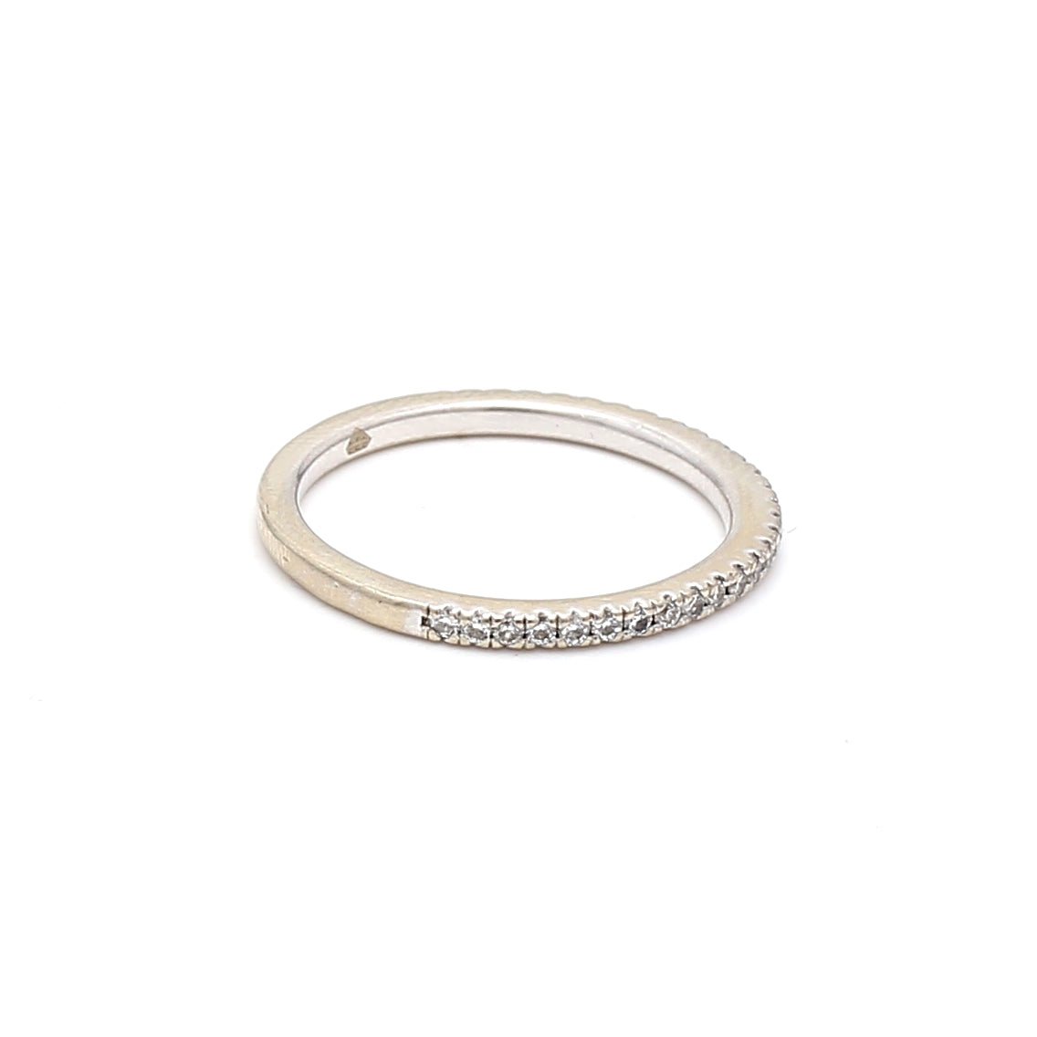 0.09 Carat Round Brilliant H SI1 Diamond 14K White Gold Engagement Ring - Perfect for Wedding, Proposal & Anniversary Gifts
