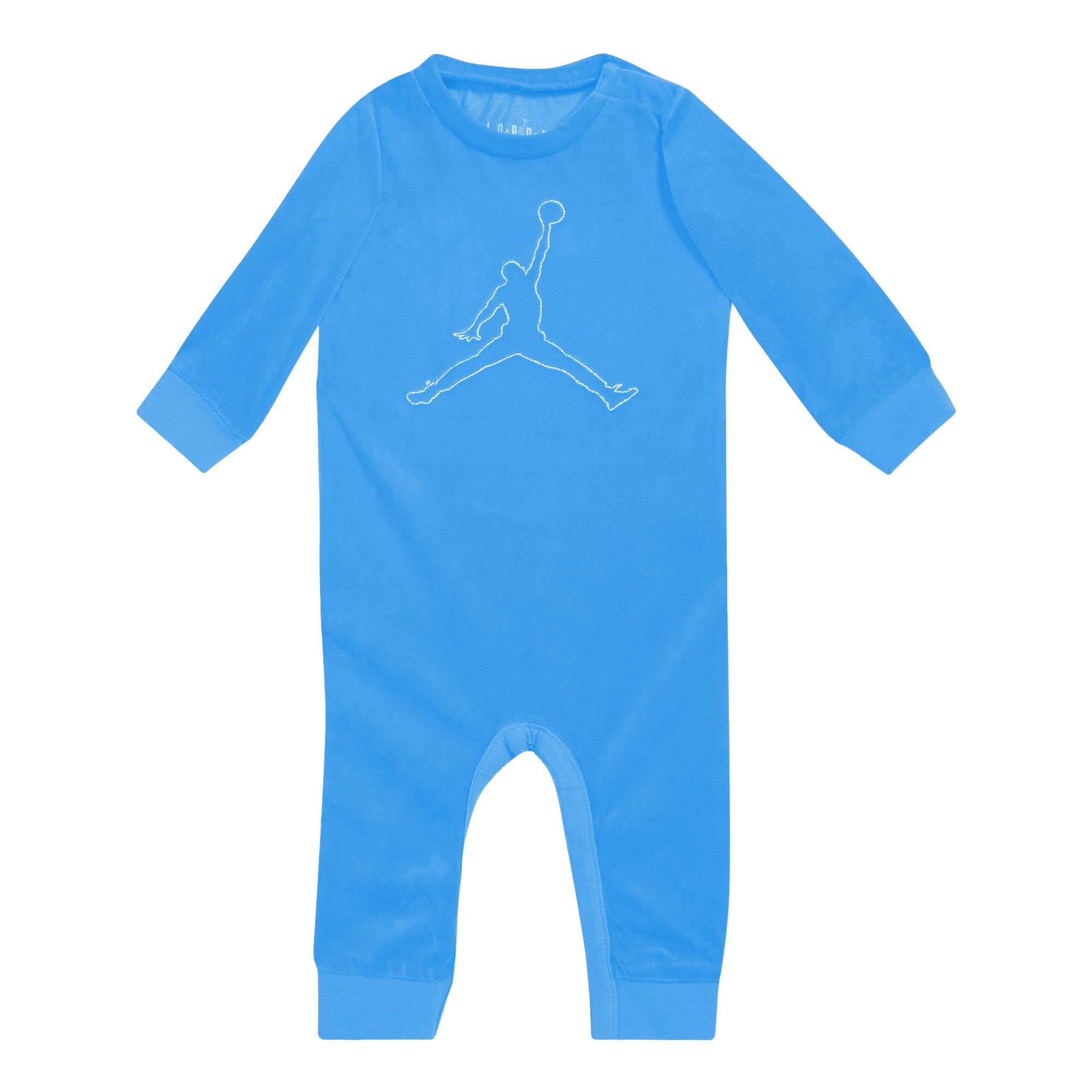 Jordan Baby Boy Velour Long Sleeve Coverall Jumpsuit - Soft & Cozy Outfit for Newborns (3 Months, Navy Blue) - Perfect for Family Photos, Holiday Outings & Everyday Wear