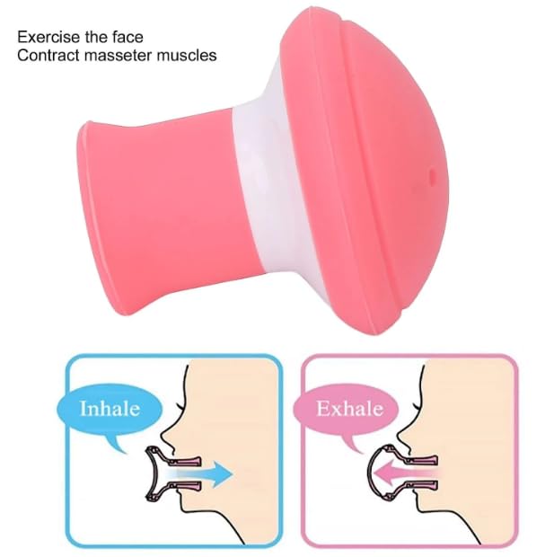 Facial Slimming Roller - Double Chin Reducer & Jawline Trainer for Skin Tightening, Anti-Wrinkle Massage & Face Lifting | Portable Face Exercise Tool for Home & Travel Use (Pack of 1)