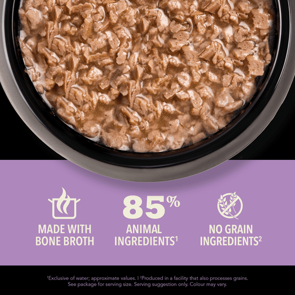 Premium ACANA Chunks in Broth Chicken & Salmon Kitten Recipe Canned Cat Food - 5.5oz Pack - High Protein Wet Food for Growing Kittens - Perfect for Weaning, Hydration & Mealtime Nutrition