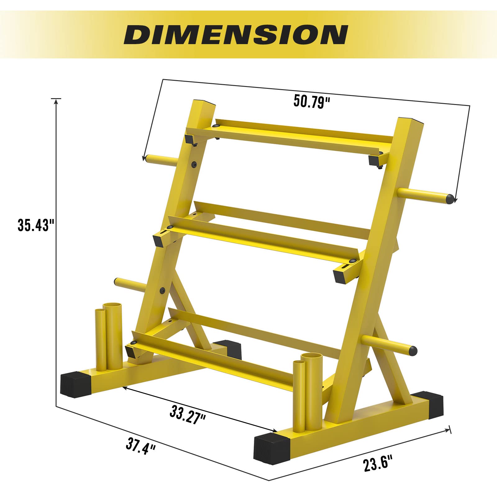 Multifunctional Dumbbell Rack & Weight Stand for Home Gym - Organize Dumbbells, Weight Plates & Curl Bars - Perfect for Garage, Basement & Home Workout Space
