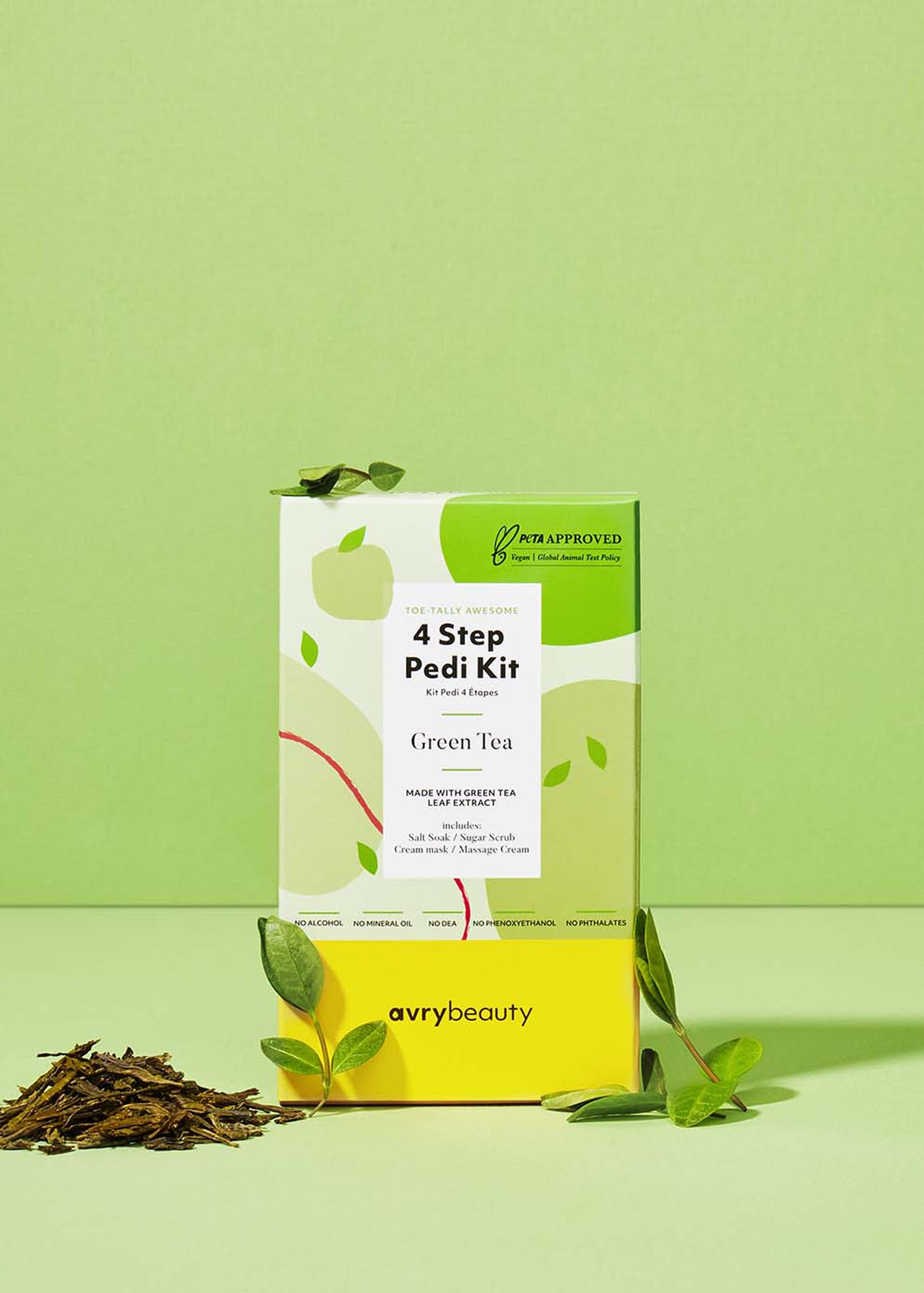 Avry Beauty 4 Step Pedicure Kit - Exfoliate, Moisturize & Soften Feet - Perfect for At-Home Spa, Travel & Gift Giving