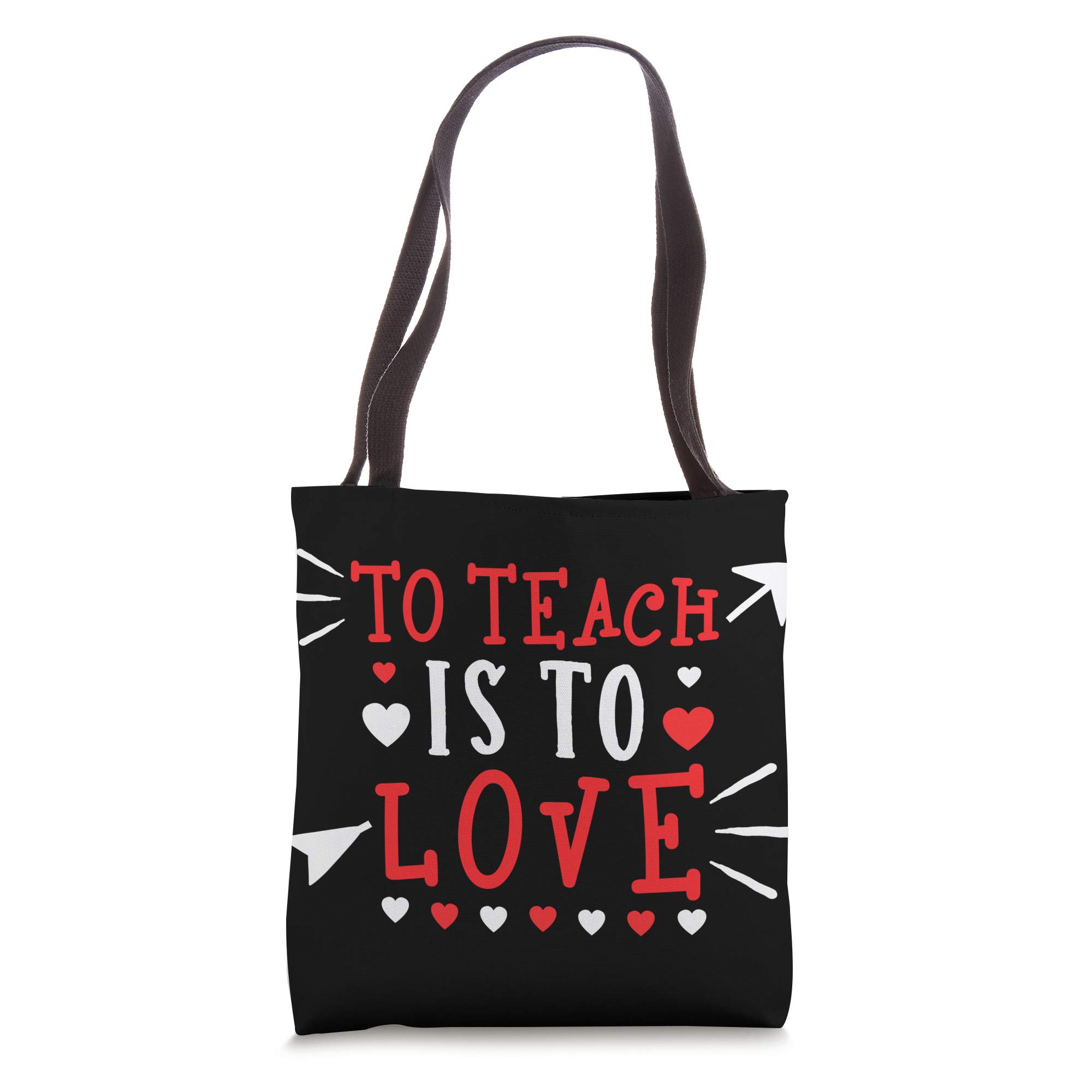 Valentine's Day Teacher Gift Tote Bag - 'To Teach Is To Love' Inspirational Quote - Perfect for Classroom, School Appreciation & Teacher Thank You Gifts