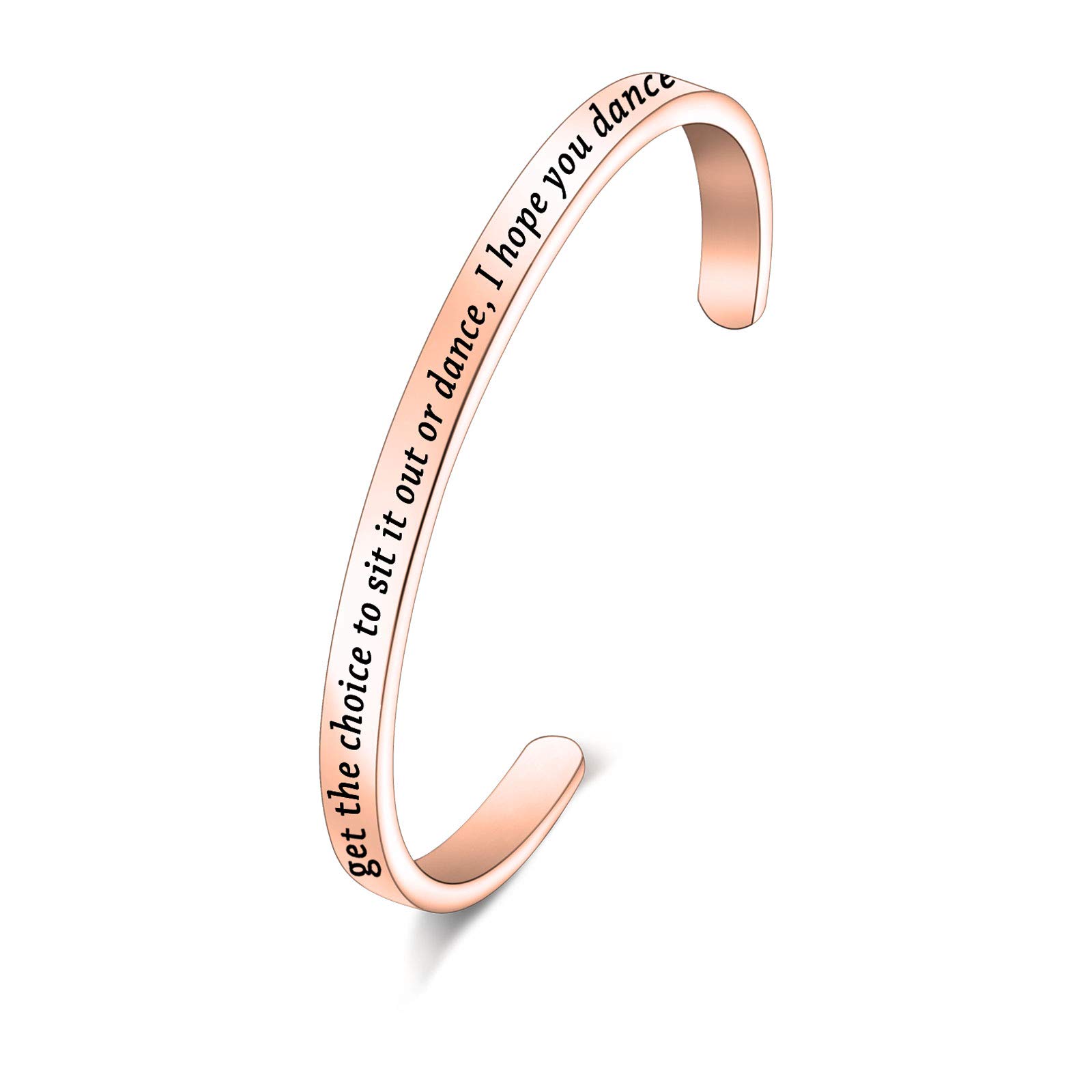 FEELMEM Dancer Bracelet - Inspirational Dance Cuff Bangle for Dance Teachers & Lovers - Perfect for Dance Classes, Performances & Special Occasions