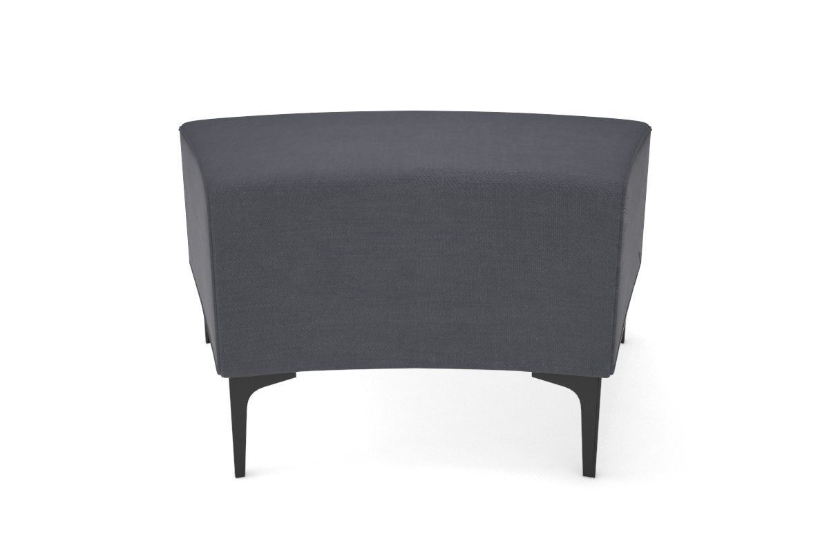 Mondo Ottoman Curve Lounge - Modern Round Storage Footrest Pouf with Removable Cover - Perfect for Living Room, Bedroom, and Office Decor