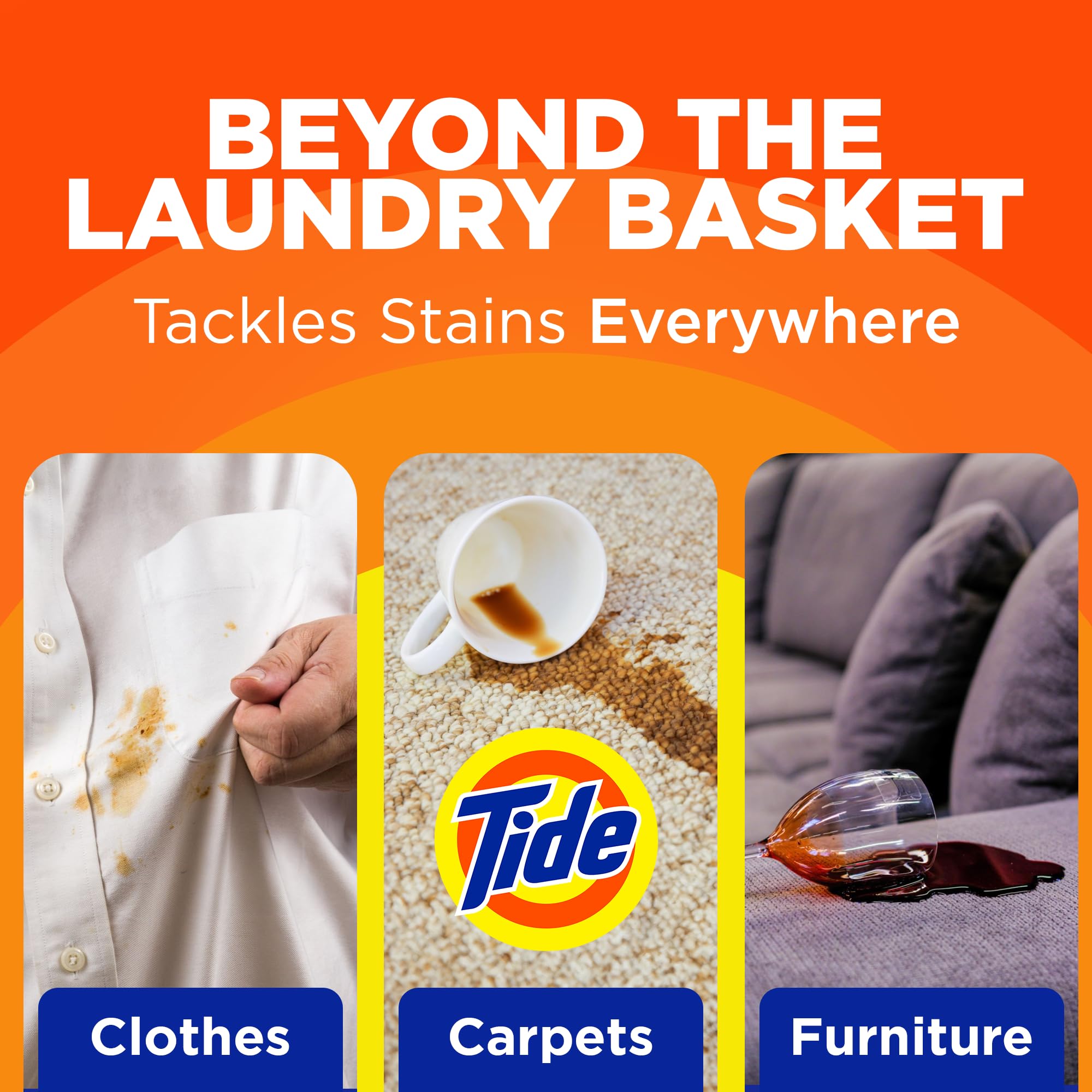 Tide Oxi Laundry Stain Remover Spray - Travel Size (3 Oz, Pack of 2) | Powerful Stain Treatment for Clothes, Carpets, Upholstery & Pet Beds | Removes Tough Stains Like Wine, Coffee & Grease | Perfect for Travel, Home & Emergency Stain Removal