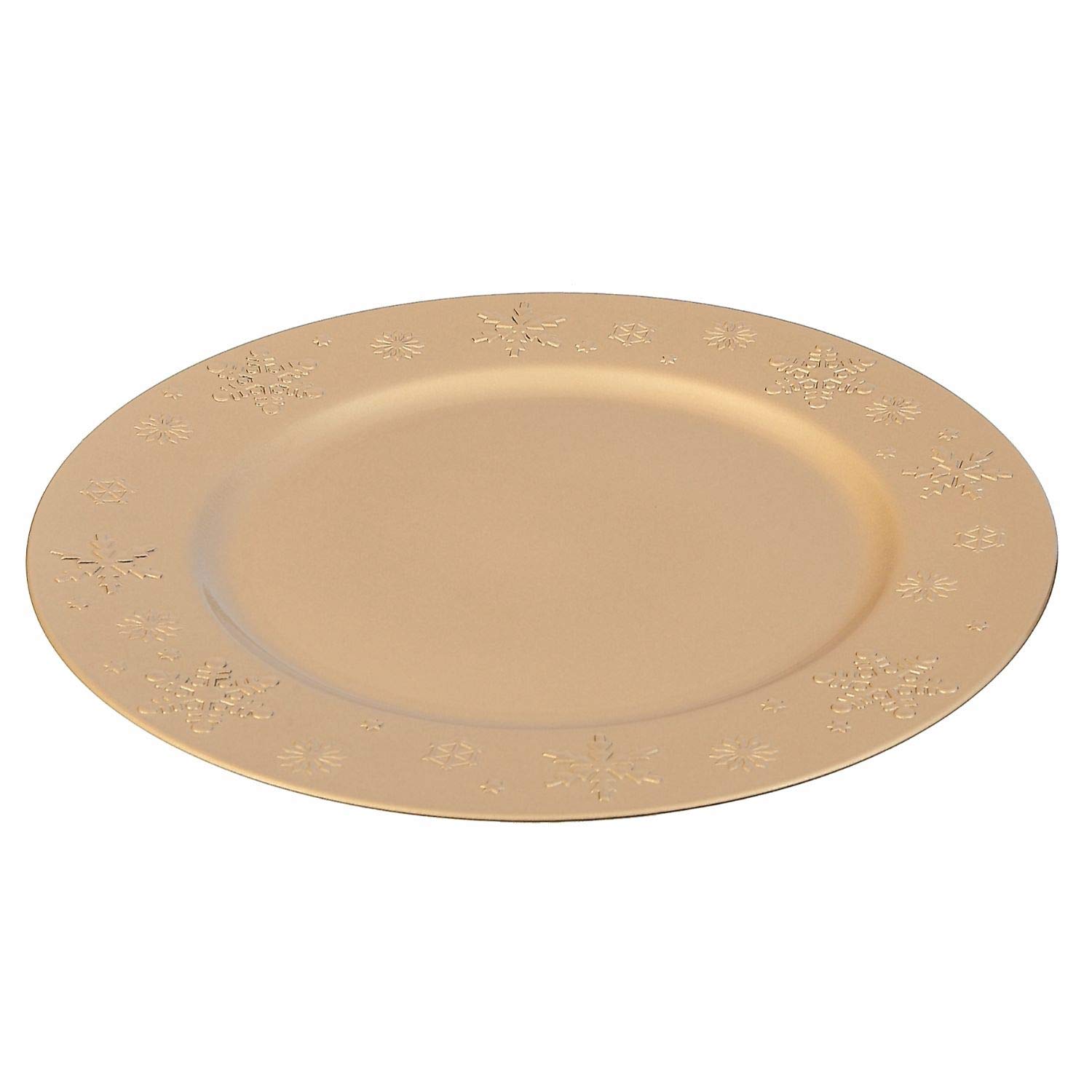 Gold Snowflake Charger Plate - Elegant Holiday Dinnerware for Christmas, Weddings & Special Occasions