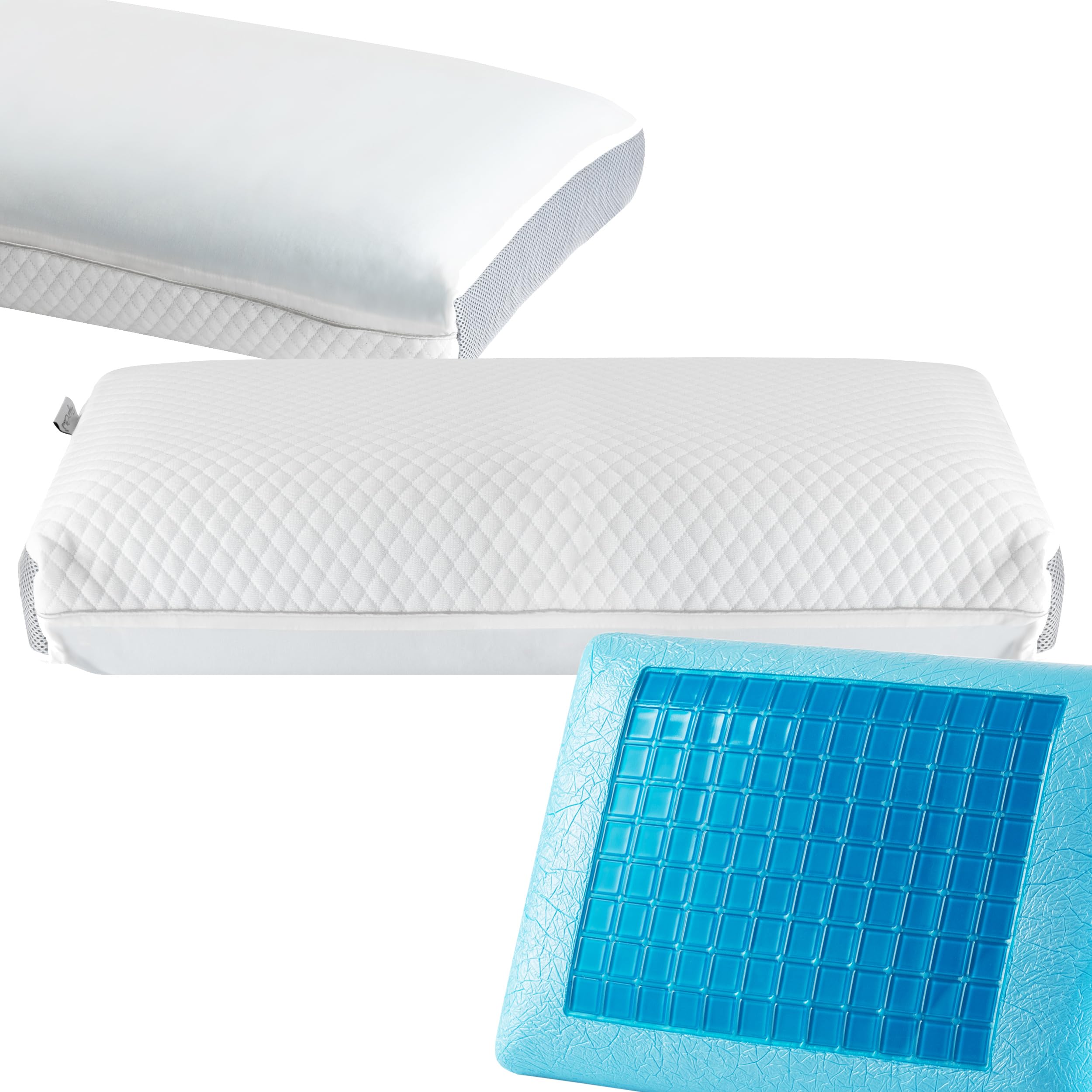 Cooling Gel Memory Foam Pillow for Side & Back Sleepers - 5.5 Inch Breathable Medium Support Pillow with Dual Cooling Technology | Perfect for Hot Sleepers, Neck Pain Relief & Better Sleep