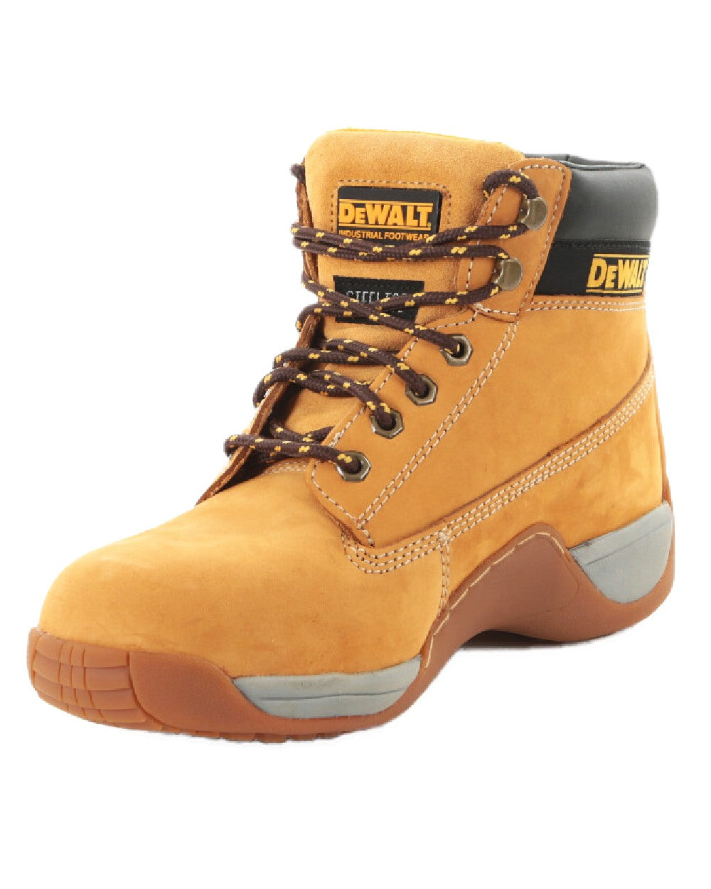 DeWalt Apprentice Nubuck Leather Safety Work Boots for Men - Slip Resistant, Steel Toe, Electrical Hazard Protection - Ideal for Construction, Hiking & Outdoor Work