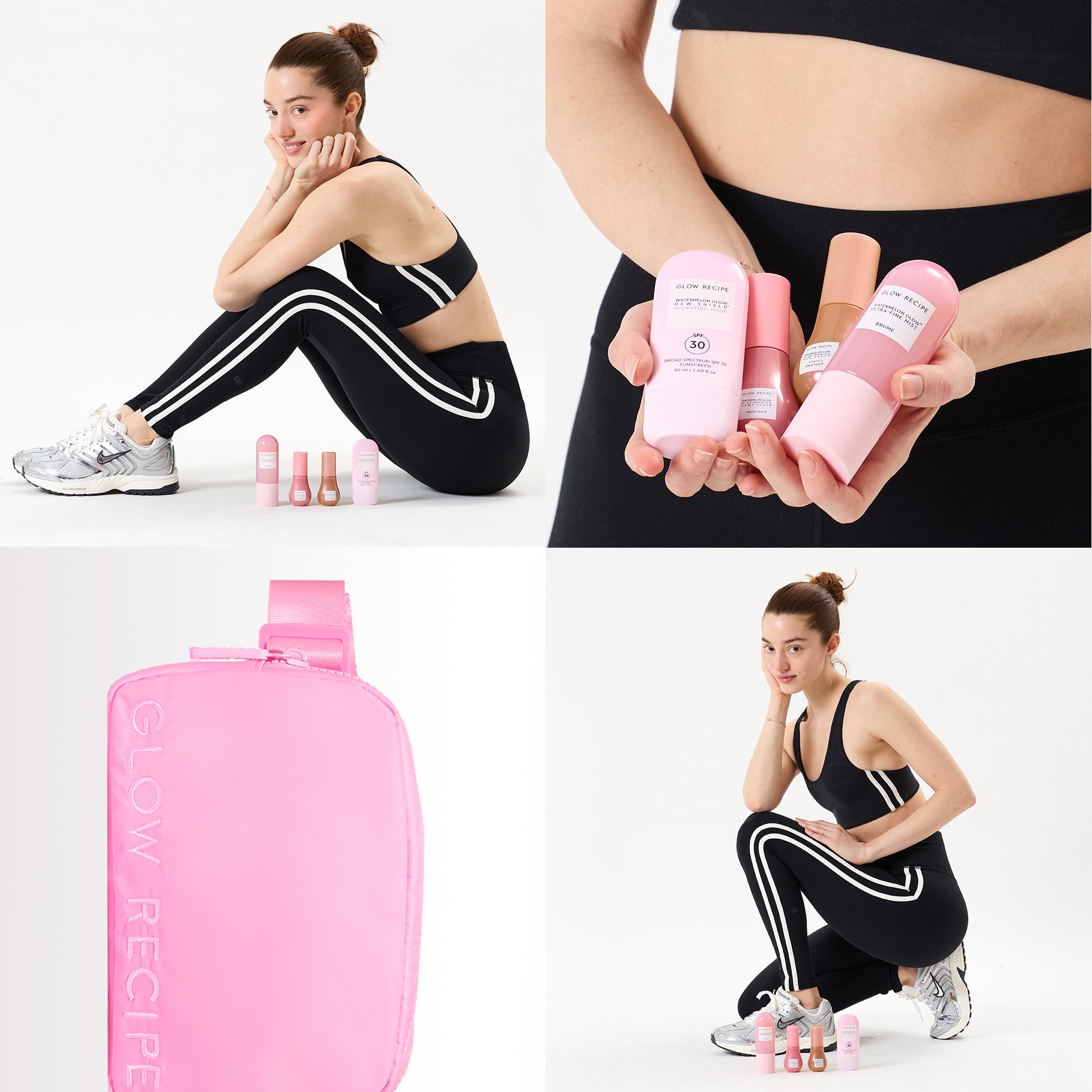Glow Recipe x Splits59 Glow for Miles Kit – Hydrating Skincare & Activewear Set for Radiant Skin & Workout | Perfect for Gym, Yoga & Post-Workout Glow