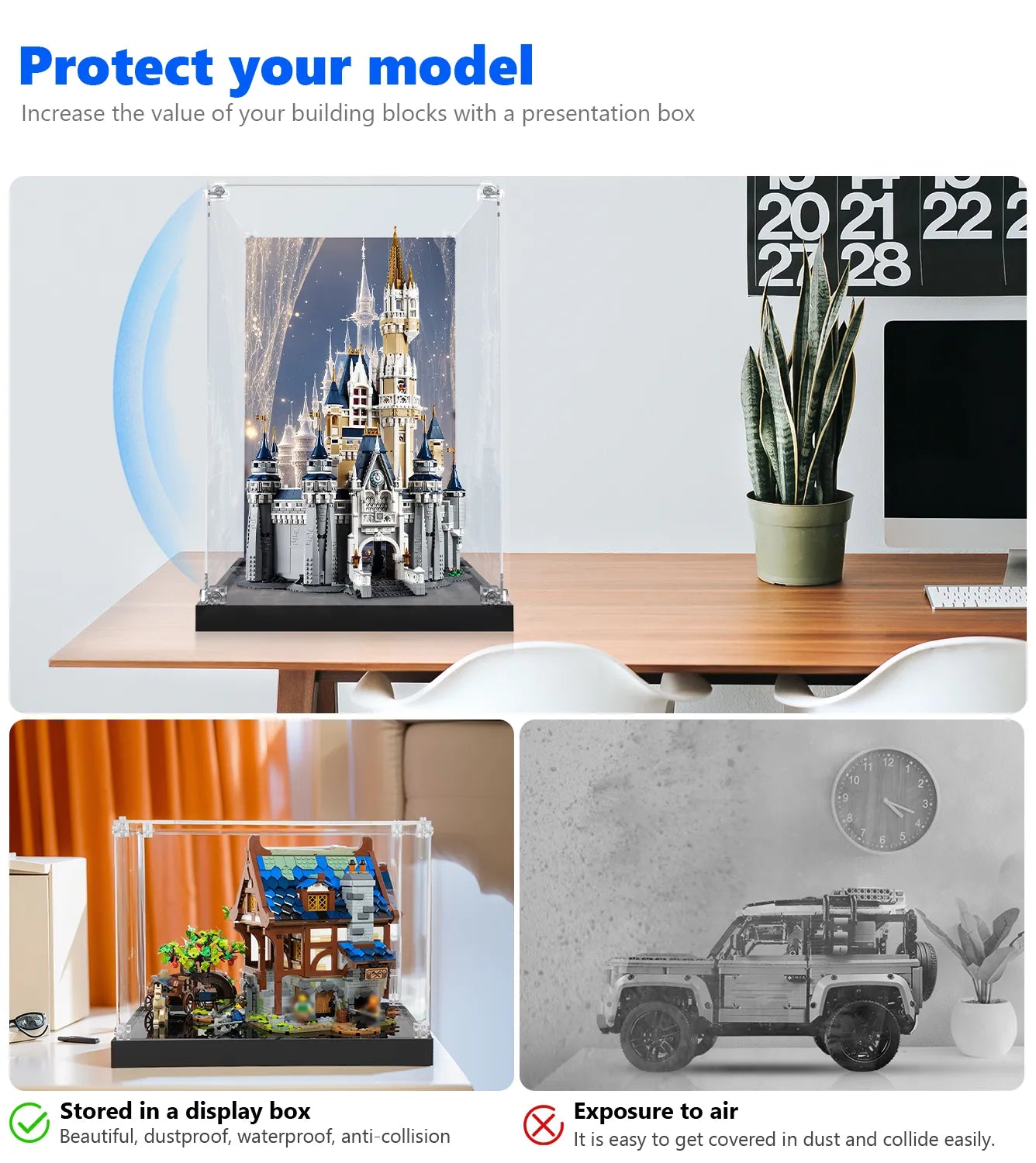 LEGO® Disney The Disney Castle 71040 Display Case - Premium Acrylic Protector for Collectible Building Sets - Perfect for Showcasing & Protecting Your Disney LEGO® Collection at Home or Office