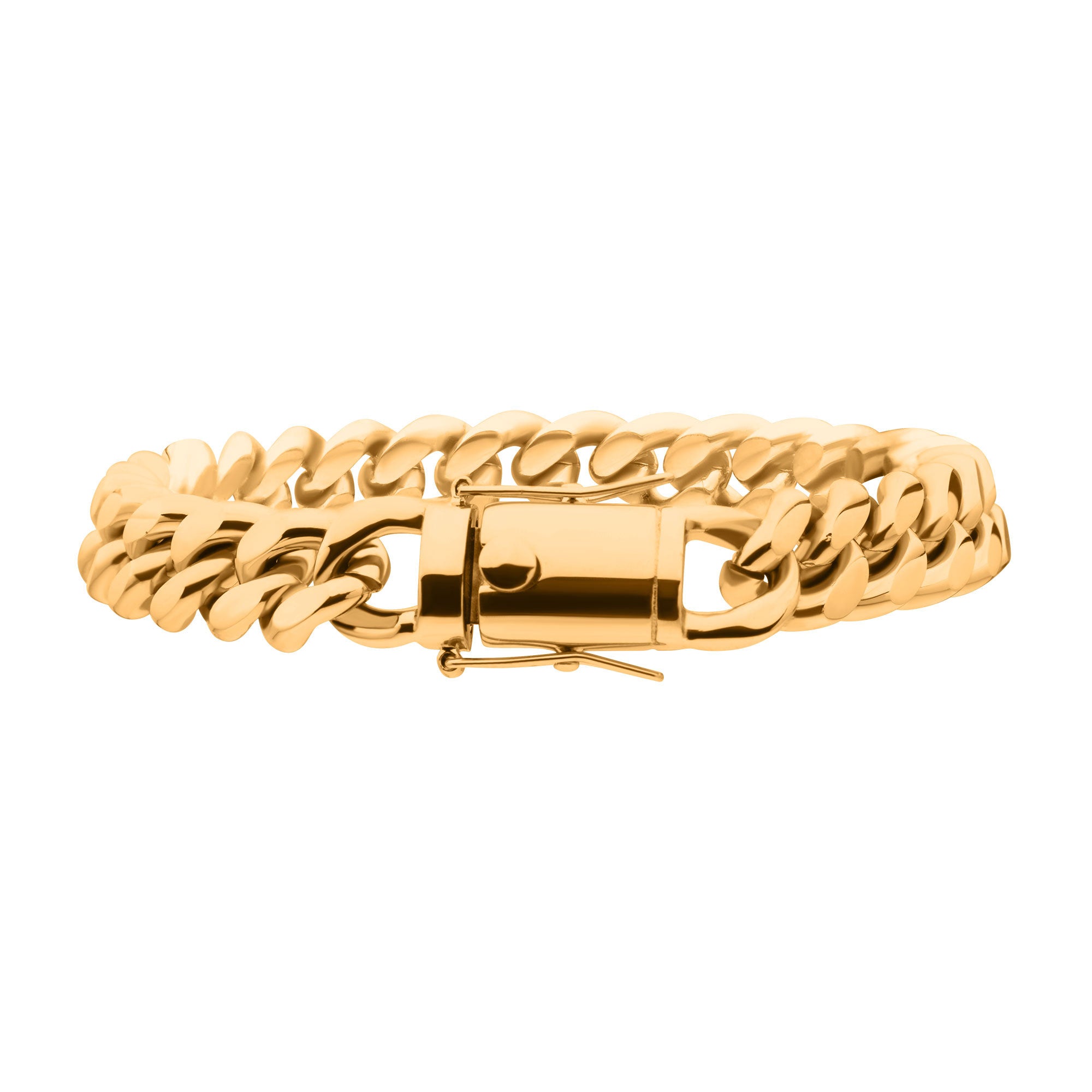 10mm 18K Gold IP Miami Cuban Chain Bracelet for Men - Luxury Hip Hop Jewelry Gift for Birthday, Anniversary & Special Occasions