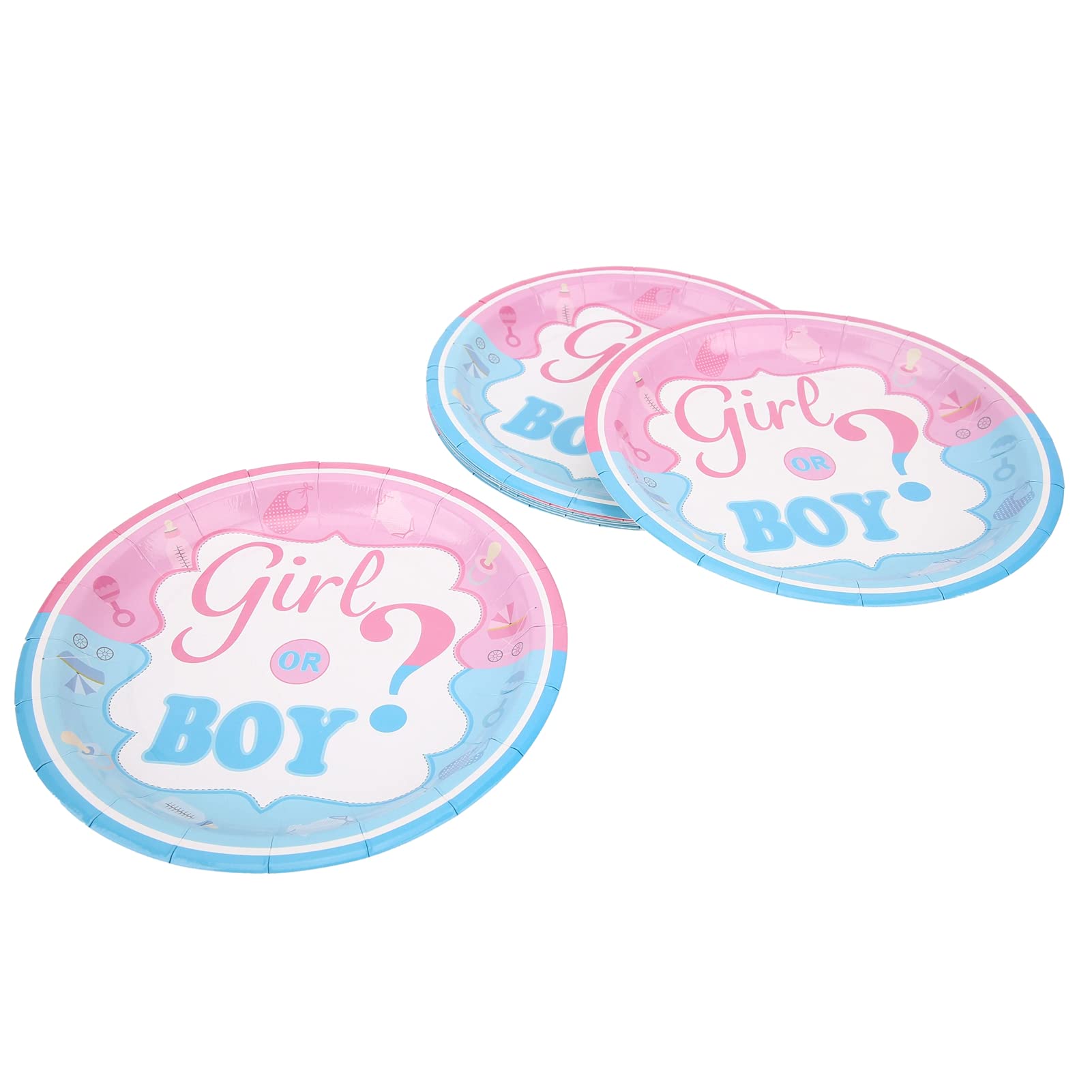 Eco-Friendly Gender Reveal Party Plates - Durable Paper Plates for Birthdays, Holidays & Daily Use | Perfect for Gender Reveal Parties, Baby Showers & Celebrations