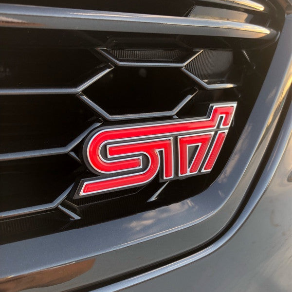 Subaru 2018-2021 STI Front Grille Emblem Badge - Genuine Replacement Part for WRX STI Models | Perfect for Car Enthusiasts & Auto Upgrades