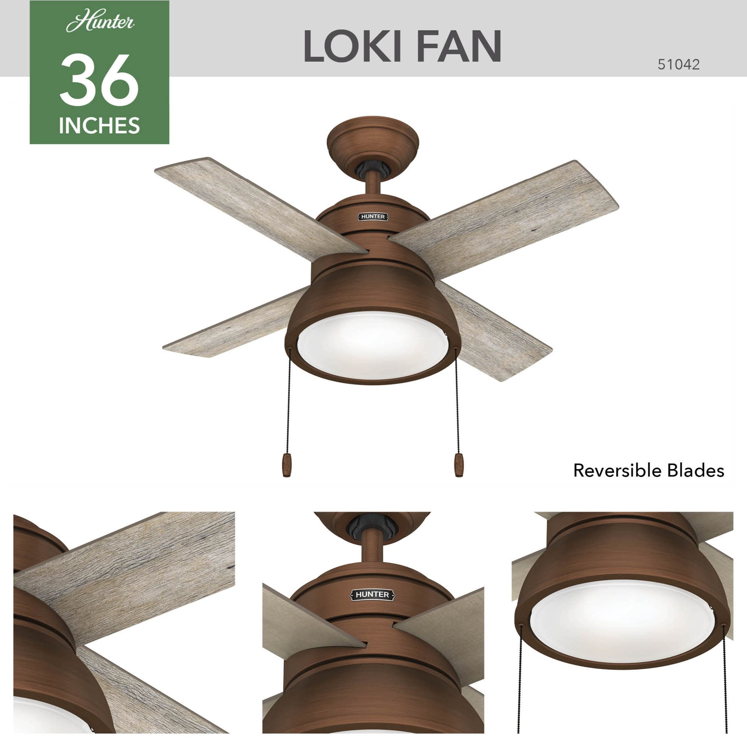 Hunter Fan Company 51042 Loki 36