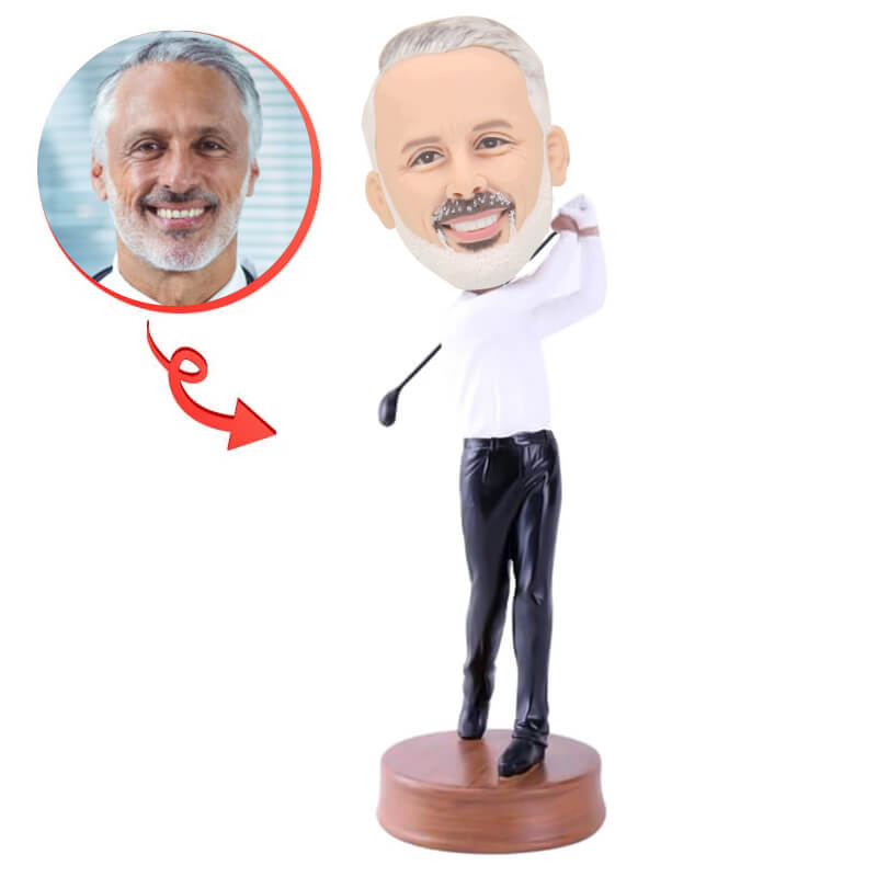 Custom Golfer Bobblehead - Personalized Golf Lover Gift - Perfect for Birthdays, Office Decor & Sports Fan Collections