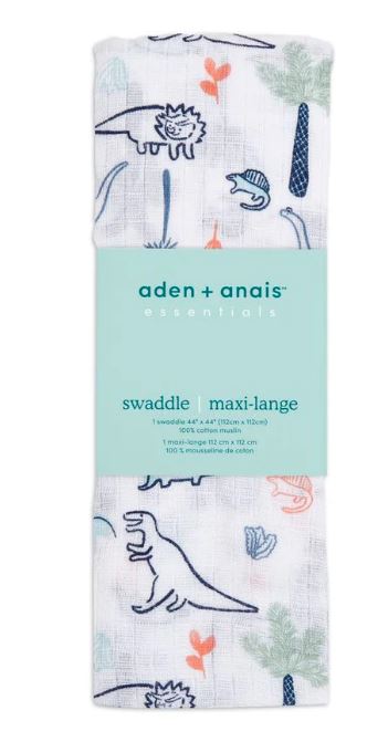 Aden & Anais Swaddle Blankets for Babies - 100% Cotton Muslin (44x44 inches) - Soft & Breathable for Swaddling, Nursing, Stroller & Nursery Use
