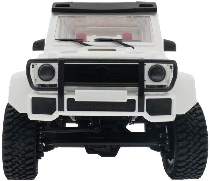 FMT R/C MN86 4WD 1/12 Scale 2.4GHz Remote Control G500 RC Rock Crawler Off-Road Truck - Ready-to-Run RTR Vehicle for Kids & Adults (White) | Perfect for Indoor/Outdoor Crawling, Trail Adventures & Backyard Racing