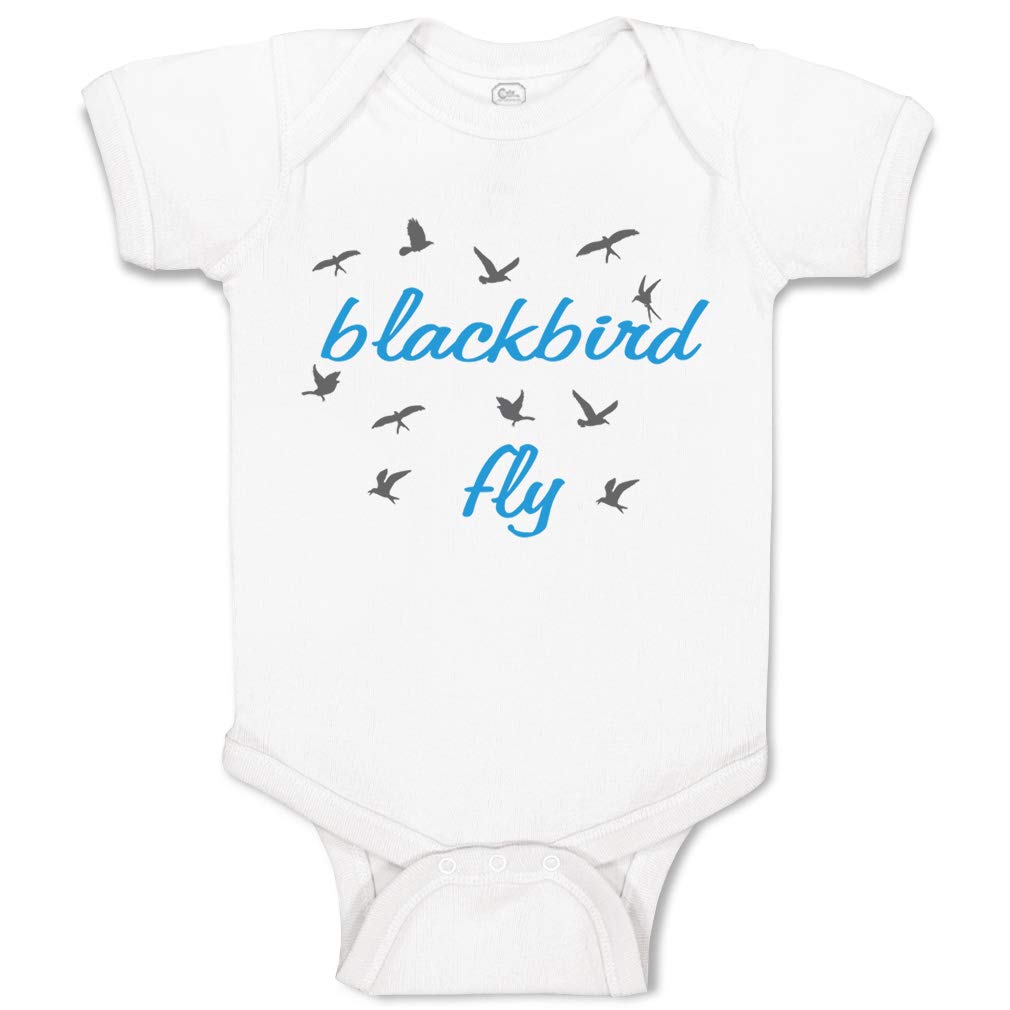 Custom Baby Bodysuit - Blackbird Fly Funny Cotton Onesie for Boys & Girls | Soft Newborn Outfit for Photo Shoots, Birthday Gifts & Everyday Wear