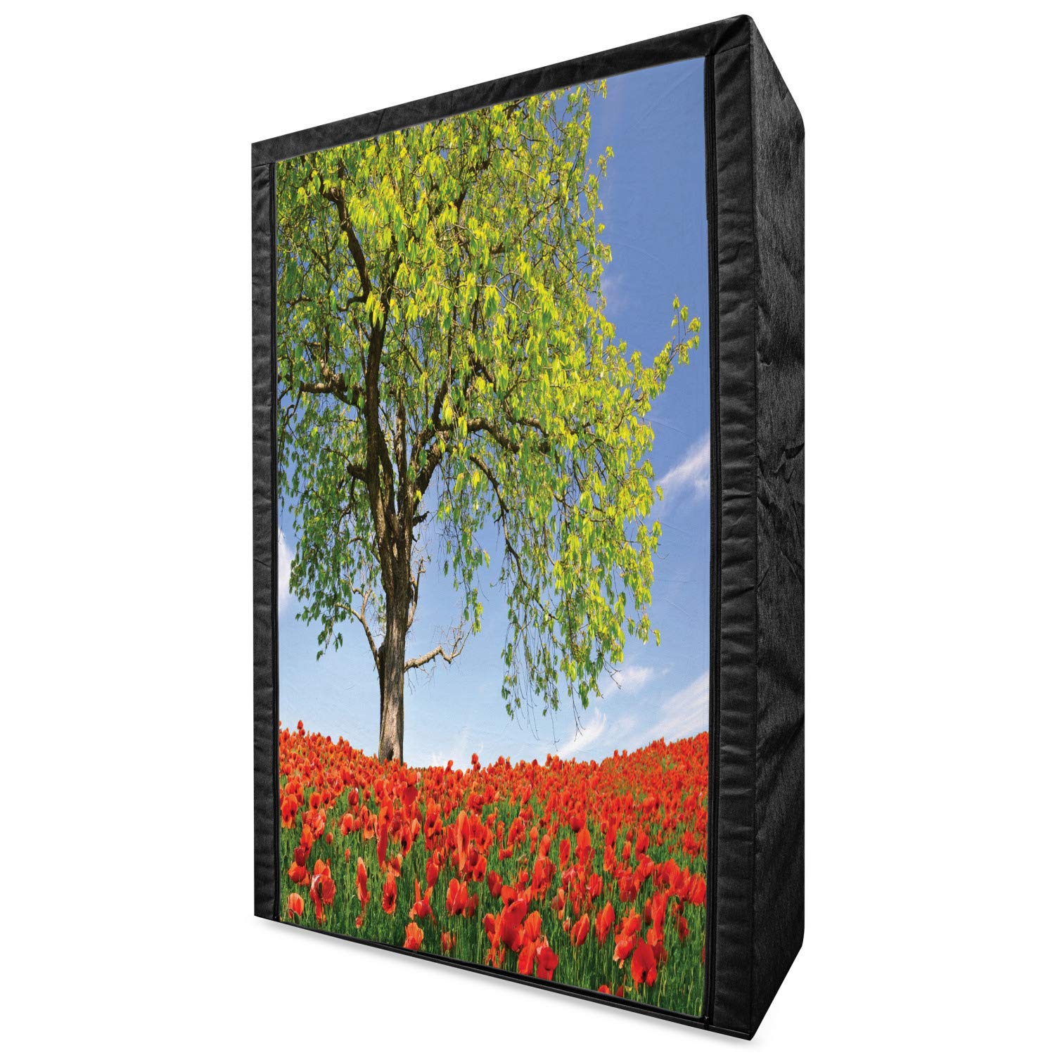 Ambesonne Poppy Flower Portable Fabric Wardrobe - 42.5