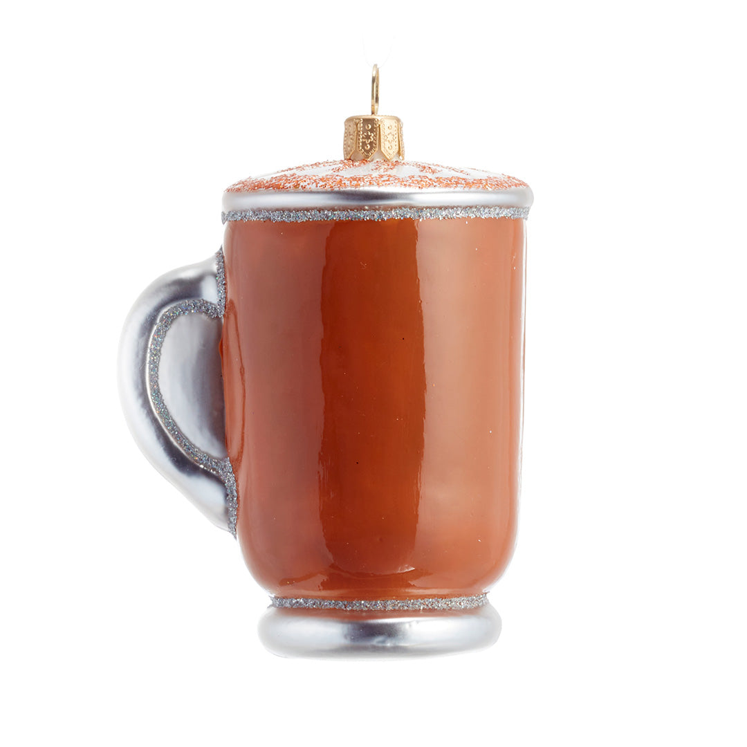 Pumpkin Spice Latte Christmas Ornament - Handmade Ceramic Coffee Cup Decor for Holiday Tree, Gift & Home Decor | Perfect for Christmas, Thanksgiving & Fall Season Decorations