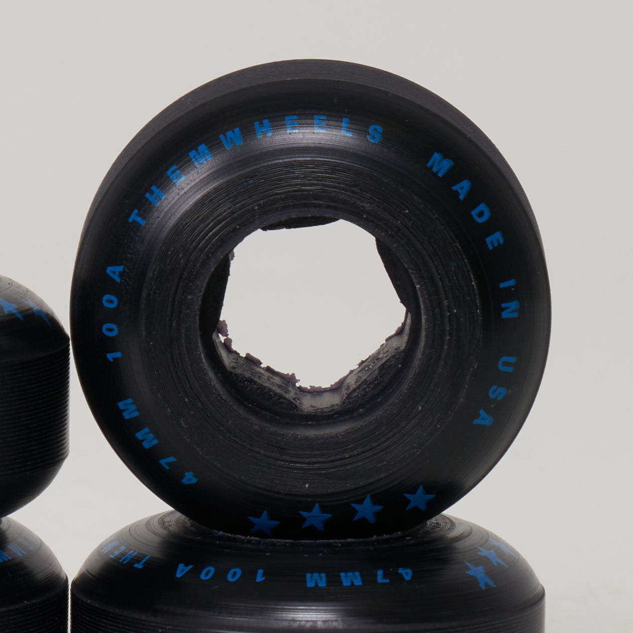 THEM Made in the USA 47mm Anti-Rocker Skateboard Wheels - Perfect for Aggressive Street Skating and Park Riding