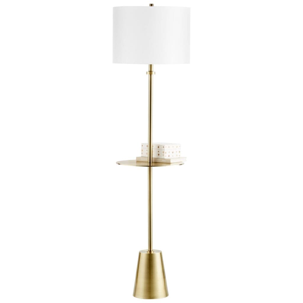 Cyan Design 10950 Peplum Floor Lamp in Brass - Elegant Lighting for Living Room, Bedroom & Office Decor