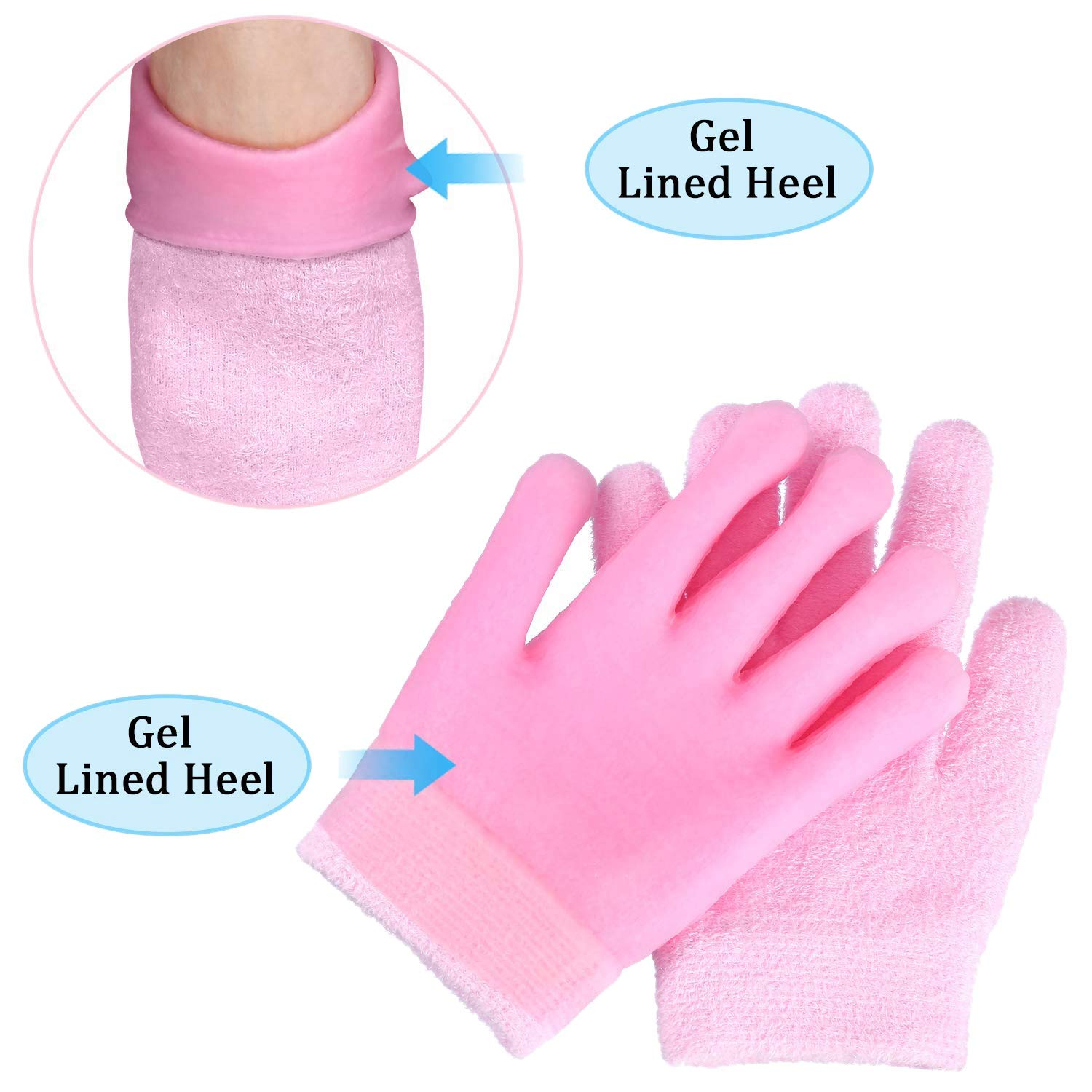 Moisturizing Socks & Gloves Set for Dry Cracked Hands & Feet - Hydrating Beauty Treatment with Whitening Care | Perfect for Overnight Spa, Winter Skincare & At-Home Pedicure