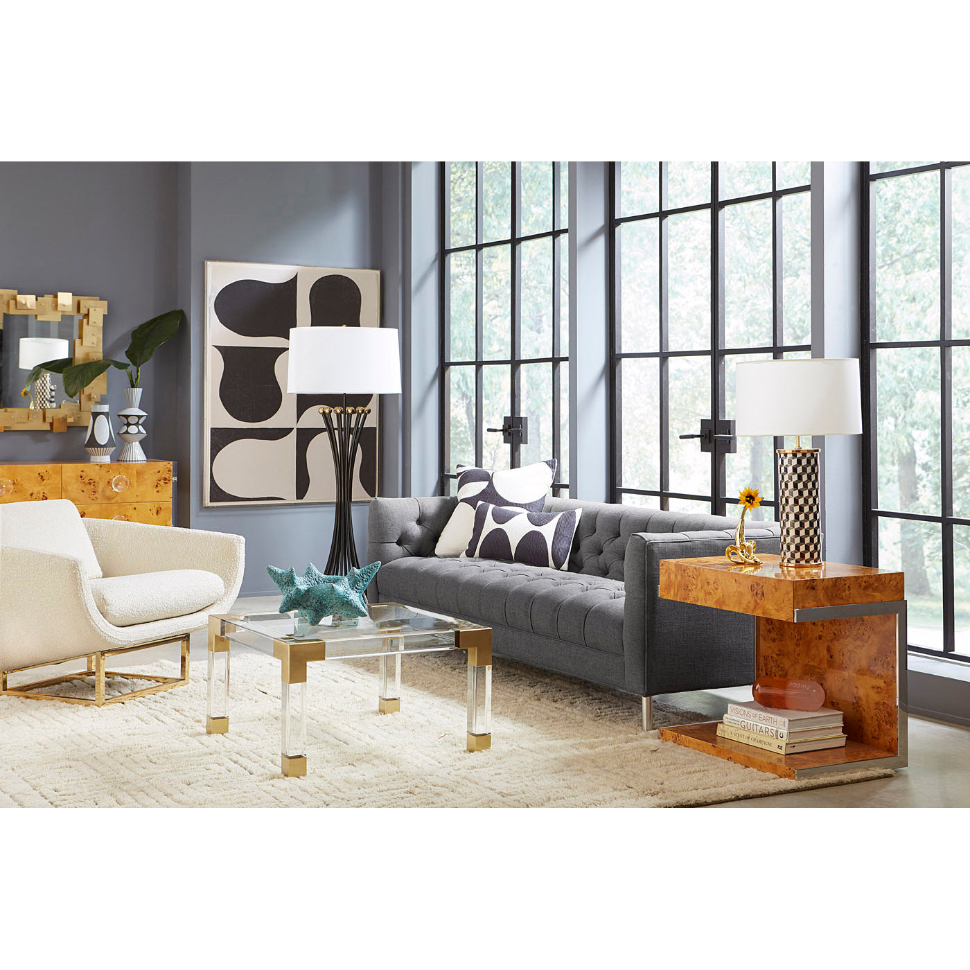 Modern Bond Side Table Set - 2-Piece Wooden End Tables for Living Room, Bedroom, or Office - Perfect for Coffee Table, Nightstand, or Accent Furniture